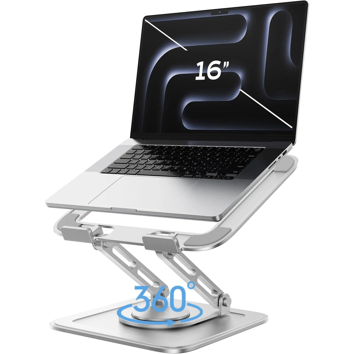 Adjustable Laptop Stand, Stand with 360 Rotating Base