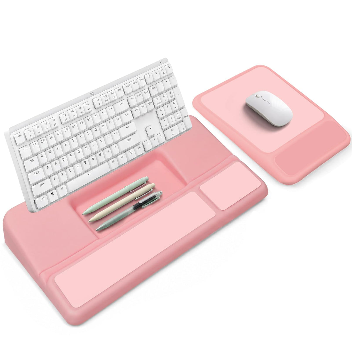 3-in-1 Ergonomic Keyboard Stand & Mouse Pad Set with Wrist Rest, Black