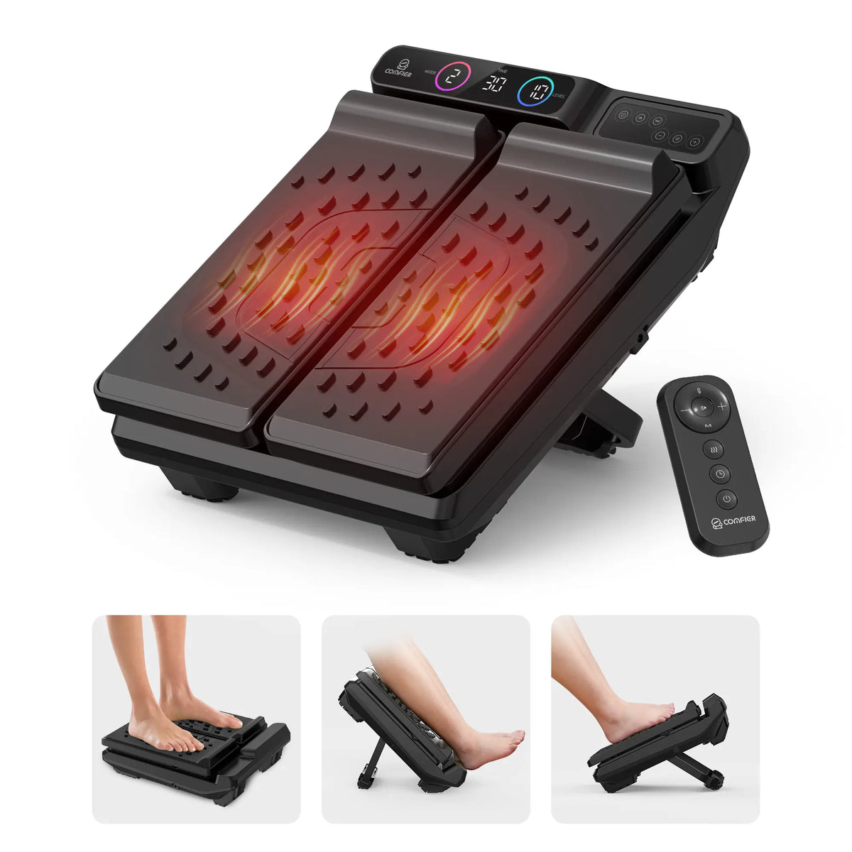 Comfier Foot Rest Under Desk at Work with Heat,Vibration,Foot Heater Foot Warmer,3 Height Under Desk Foot Rest for Office Chair,Gaming Chair Footstool, Ergonomic Heated Footrest,Computer Desk Use,sohochic