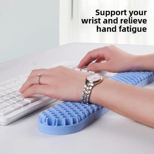 2-Piece Ergonomic Keyboard Wrist Rest & Mouse Pad Set - Honeycomb Soft Gel Cushion, Carpal Tunnel Relief, Anti-Fatigue Support, Desk Accessories for Office Desktop & Laptop Users, Ergonomic Mouse Mat