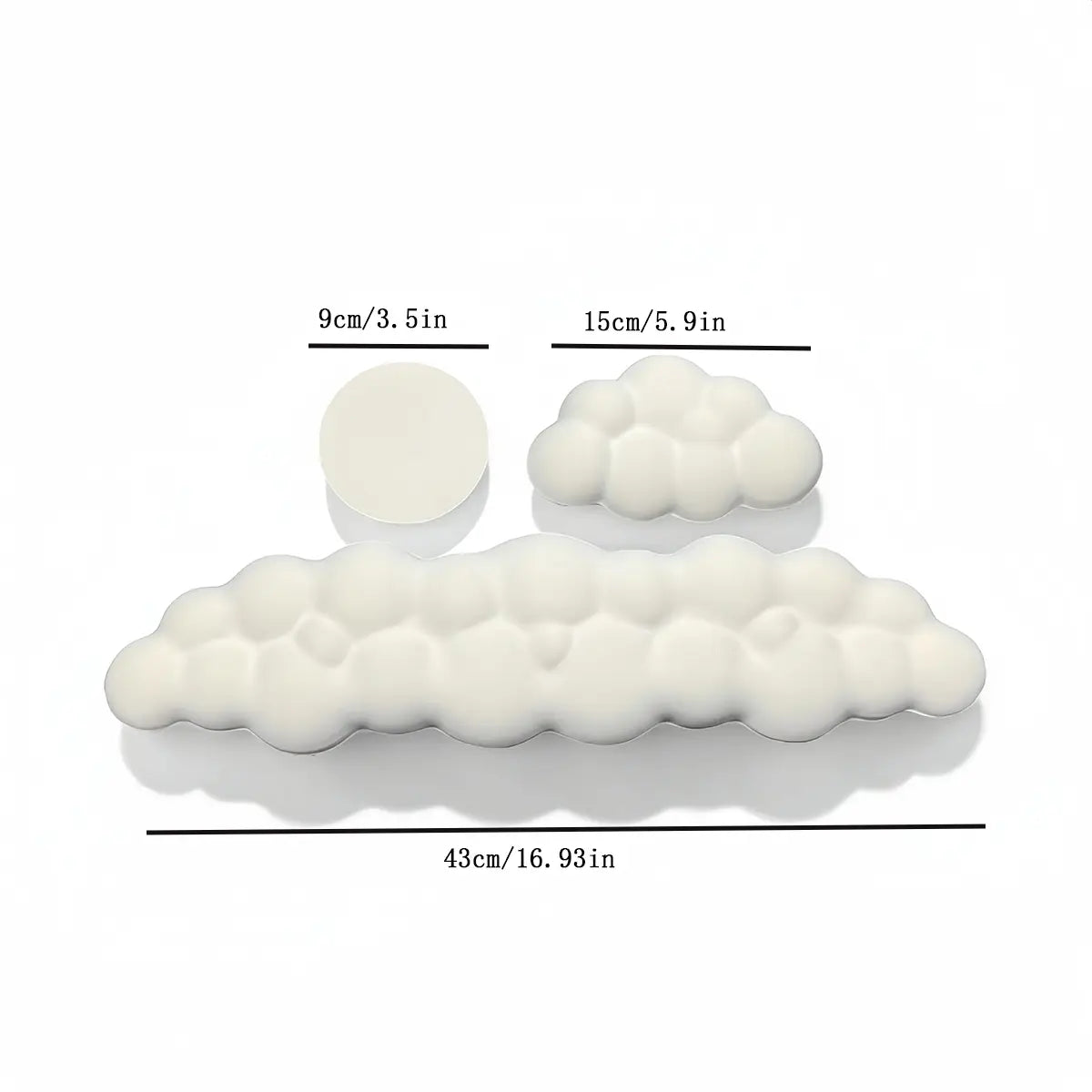 Creative Cloud-Shaped Wrist Support & Keyboard Wrist Rest Pad with Coaster, Ergonomic Hand Wrist Rest Mouse Pad Set