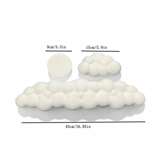 Creative Cloud-Shaped Wrist Support & Keyboard Wrist Rest Pad with Coaster, Ergonomic Hand Wrist Rest Mouse Pad Set