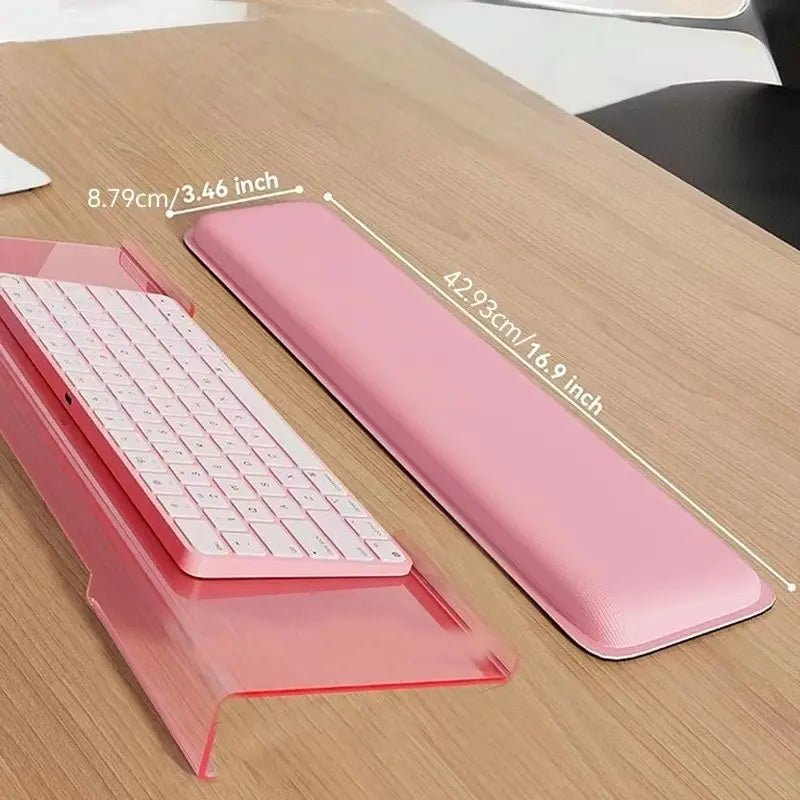 Ergonomic Memory Foam Keyboard Wrist Rest, Cloud-Like Slow Rebound Mouse Pad, Comfortable Non-Slip Wrist Support, Ideal for Long Hours Use