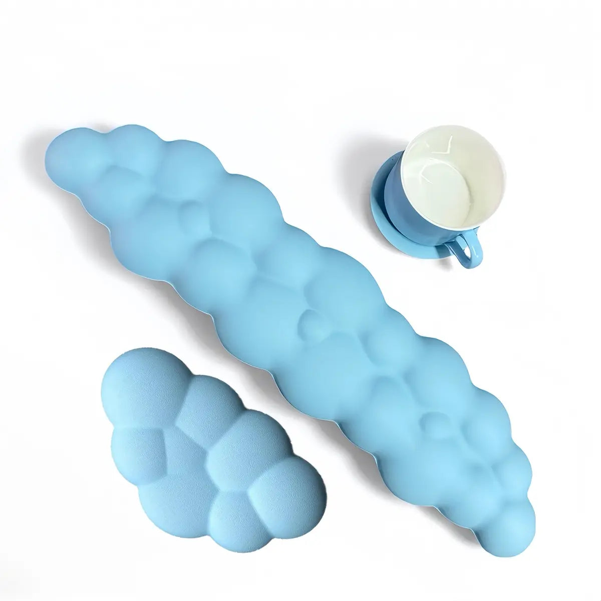 Creative Cloud-Shaped Wrist Support & Keyboard Wrist Rest Pad with Coaster, Ergonomic Hand Wrist Rest Mouse Pad Set