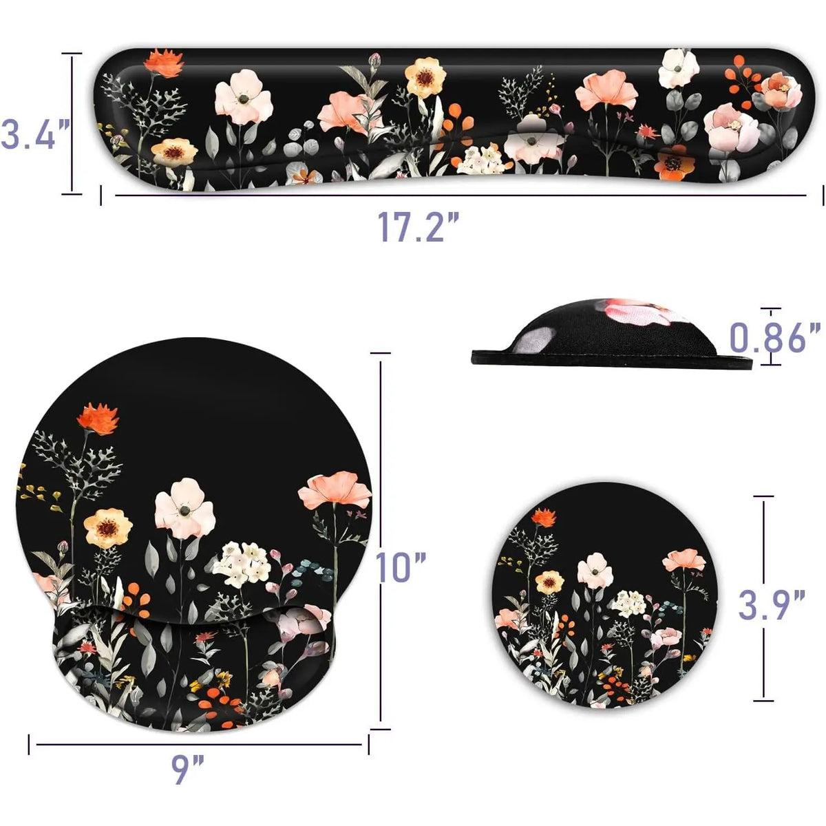 3Pcs/Set Mouse Pad with Wrist Rest and Keyboard Wrist Rest,Wrist Rest for Computer Keyboard Memory Foam Pain Relief with Non Slip Rubber Base for Office,Gaming,Computer,Laptop,Hand Tools Kits