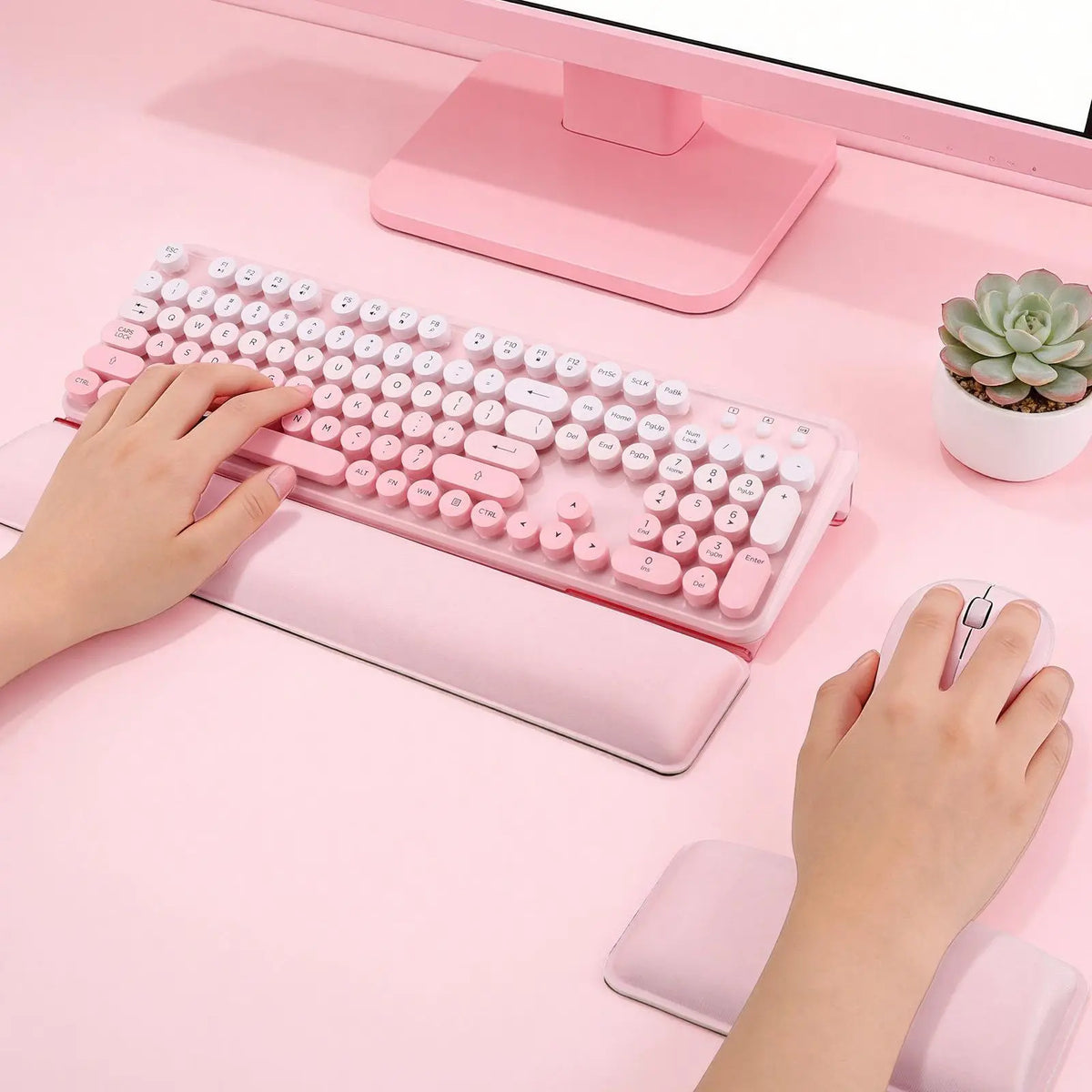 Computer Keyboard Wrist Rest Support, Ergonomic Mouse Wrist Pad Set, Memory Foam, Non-Slip Silicone Base, Office Work Gaming, Gaming Keyboard Accessories, Computer Peripherals, Gaming Accessory, Gaming Pc Accessories