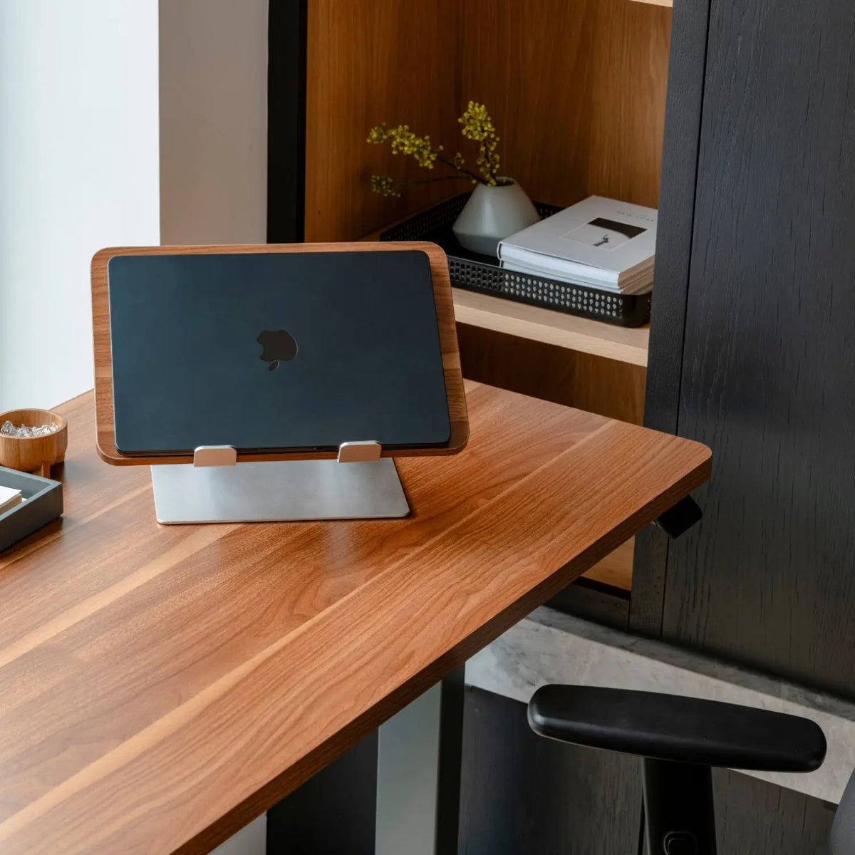 Adjustable Aluminum Laptop Stand for Desk, Foldable Ergonomic Laptop Riser for MacBook, Windows Laptops & Tablets