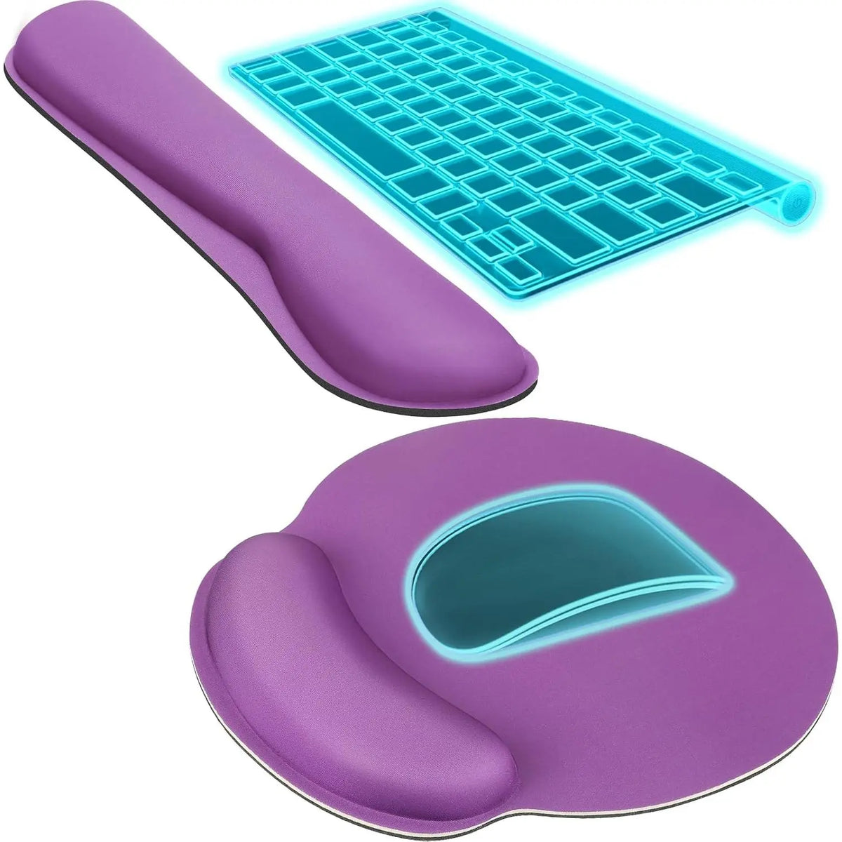 Memory Foam Keyboard Wrist Rest, Ergonomic Design, Non-Slip Base, Wrist Support for Office Use, Supports Wrists
