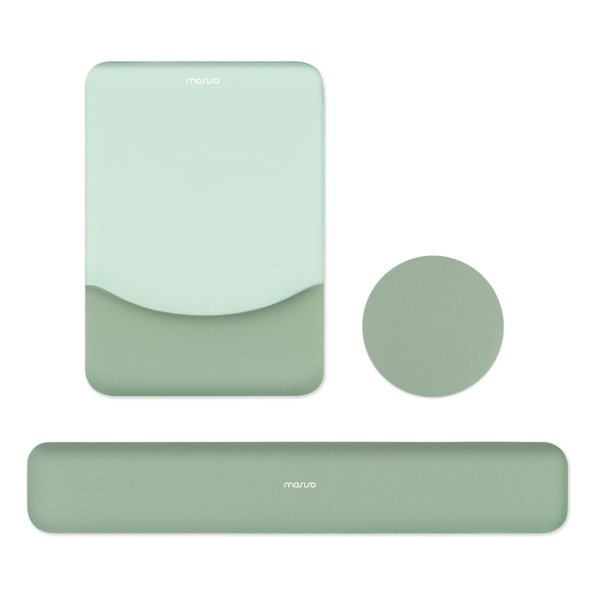 MOSISO Ergonomic Keyboard & Mouse Pad Wrist Rest Set, Antique Green