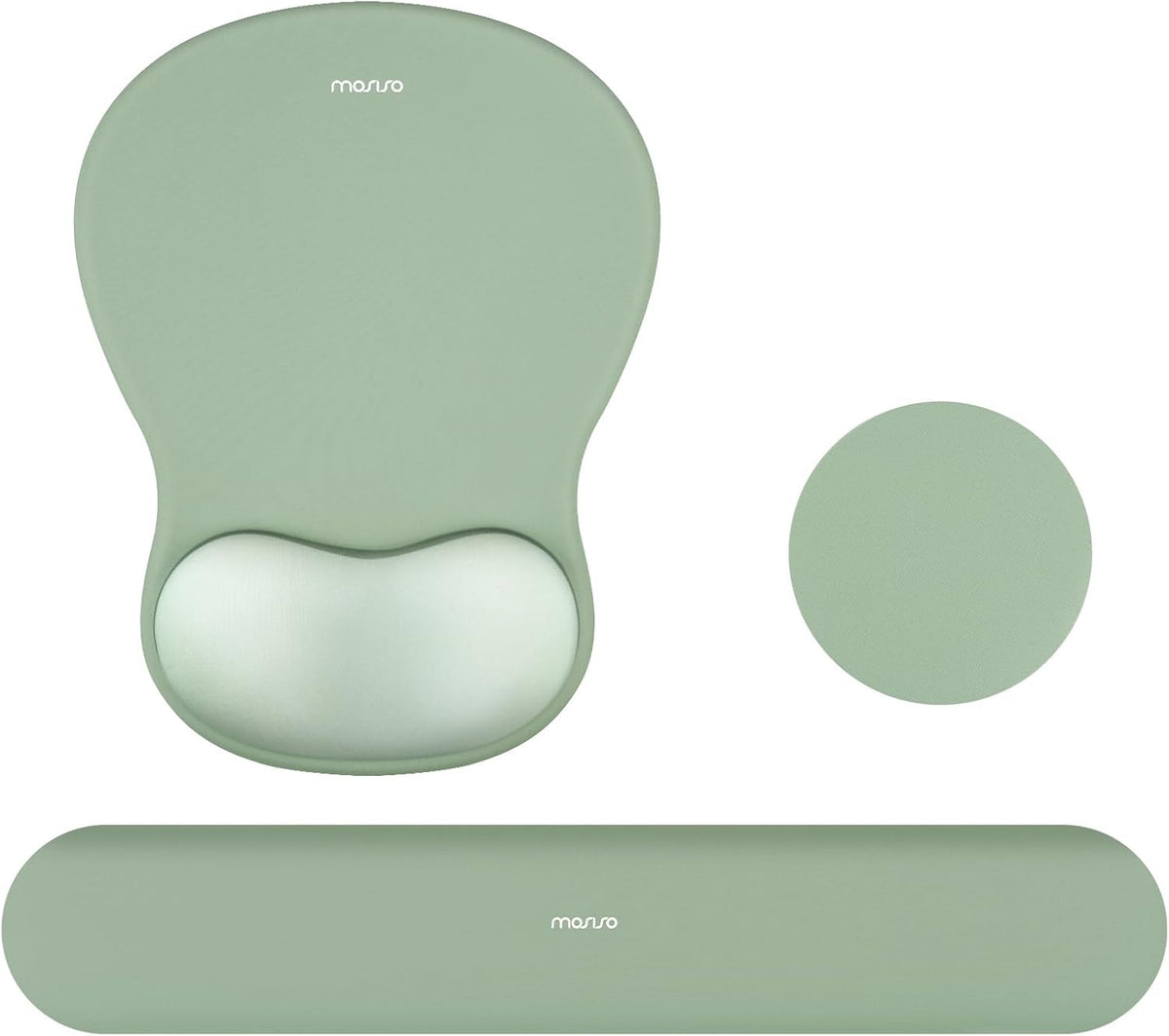 MOSISO Wrist Rest Support for Mouse Pad&Keyboard Set, Green
