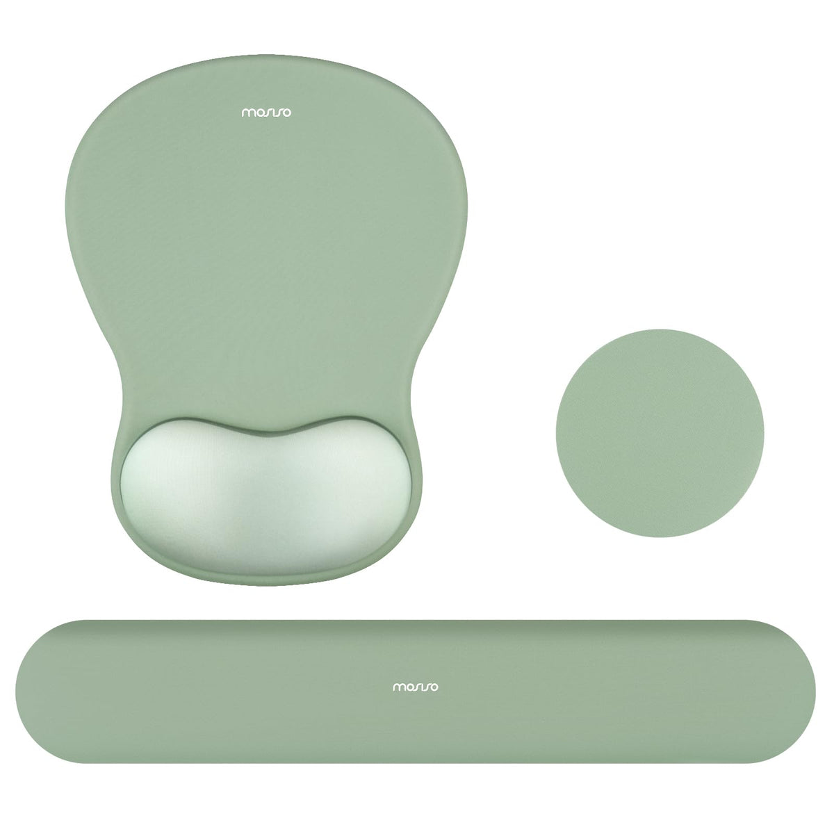 MOSISO Wrist Rest Support for Mouse Pad&Keyboard Set, Green