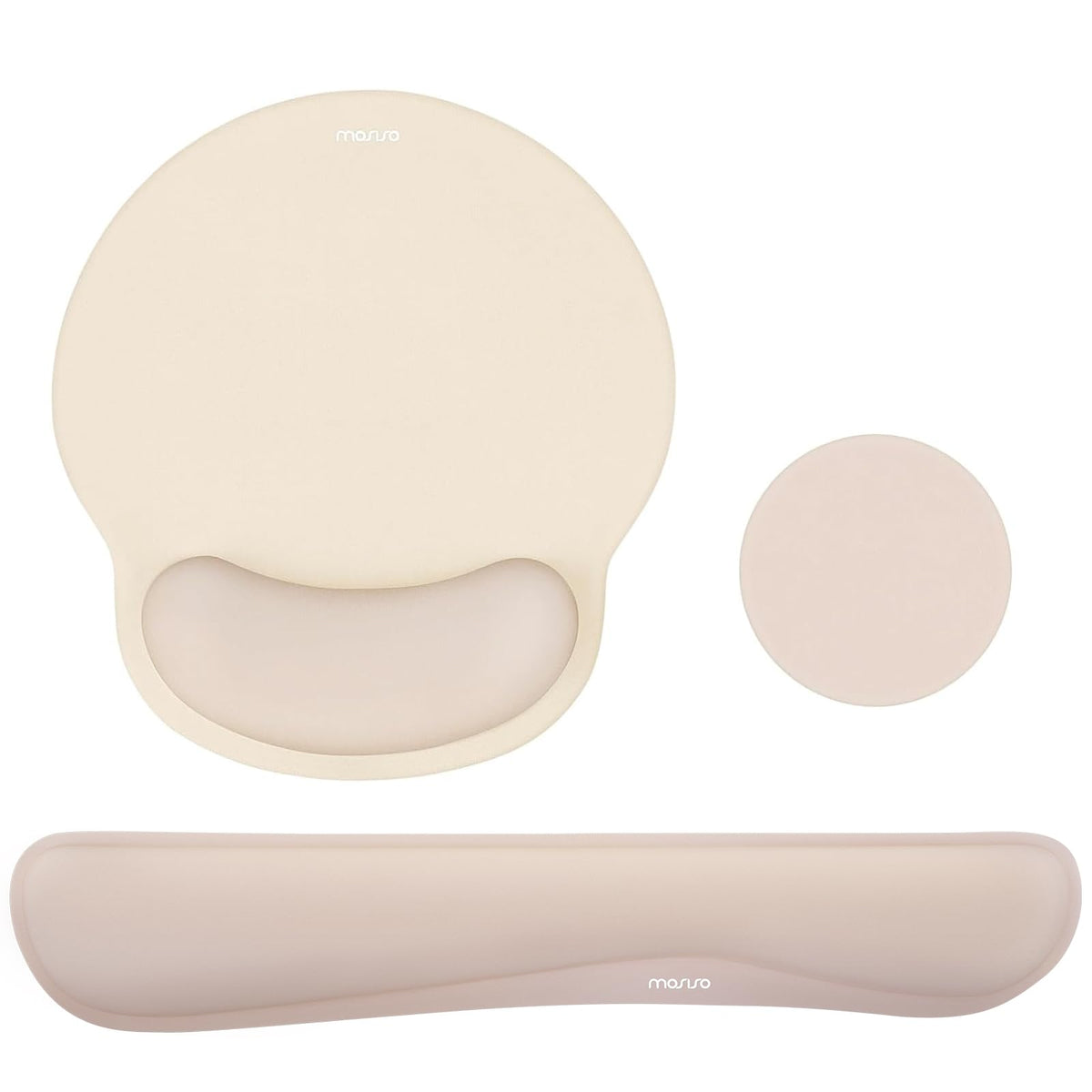 MOSISO Wrist Rest Support for Mouse Pad&Keyboard Set, Chalk Pink
