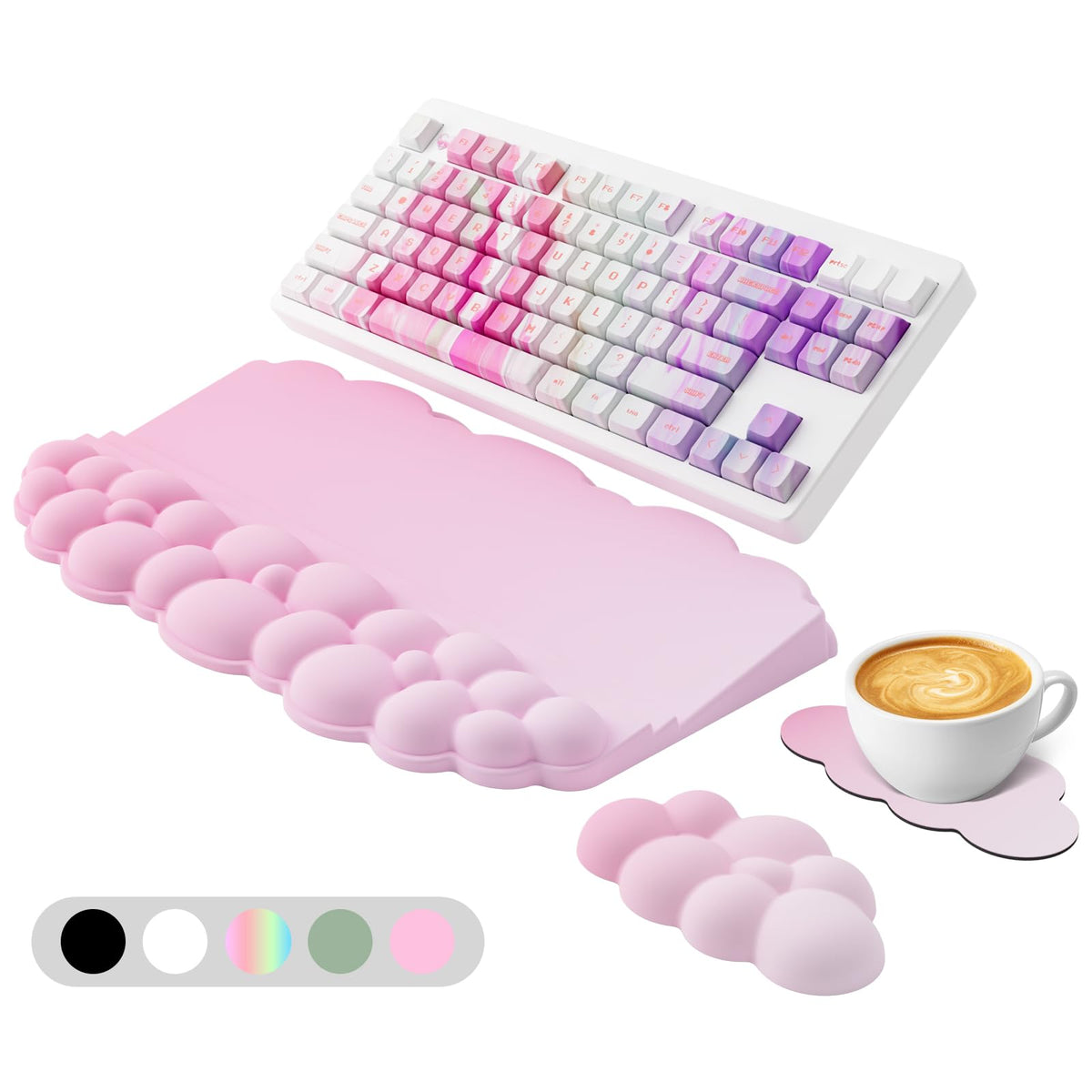 Ergonomic Wrist Rest for Keyboard and Mouse, Cloud Keyboard Stand Pad