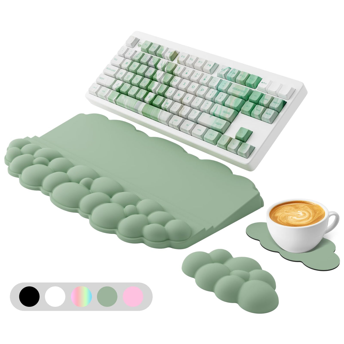 Ergonomic Wrist Rest for Keyboard and Mouse, Cloud Keyboard Stand Pad