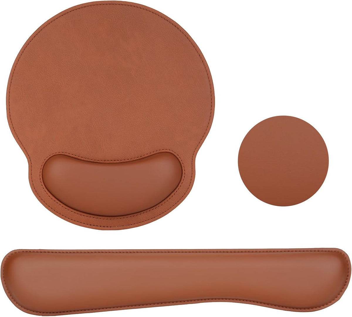 MOSISO Wrist Rest Support for Mouse Pad&Keyboard Set, Brown