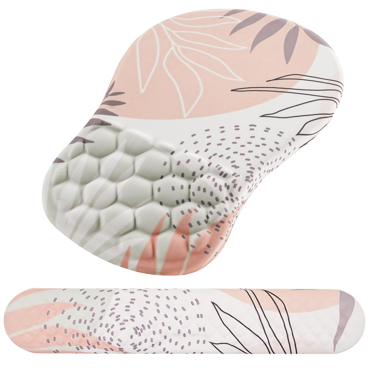 Ergonomic Mouse Pad with Wrist Support and Keyboard Wrist Rest Set