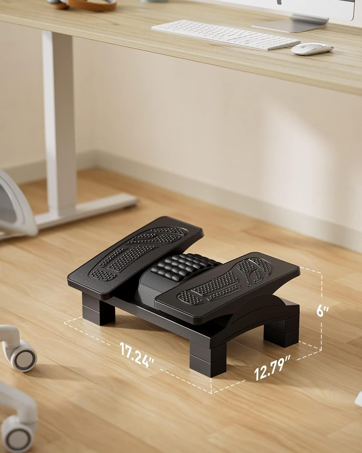 HUANUO Adjustable Foot Rest Under Desk with Massage Texture and Roller