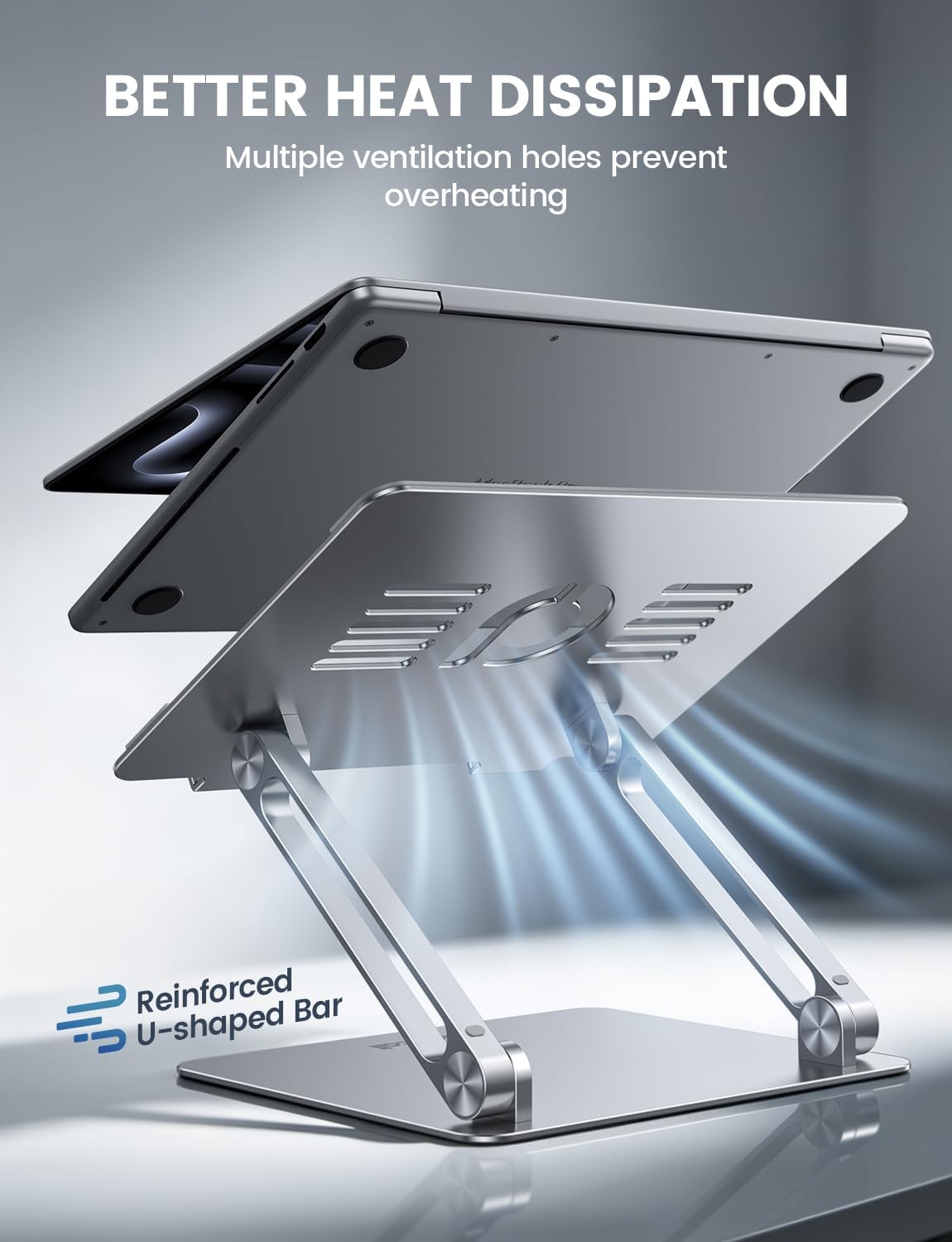 Lamicall Aluminum Laptop Stand for Desk for MacBook Air Pro Neo 10-17.3''