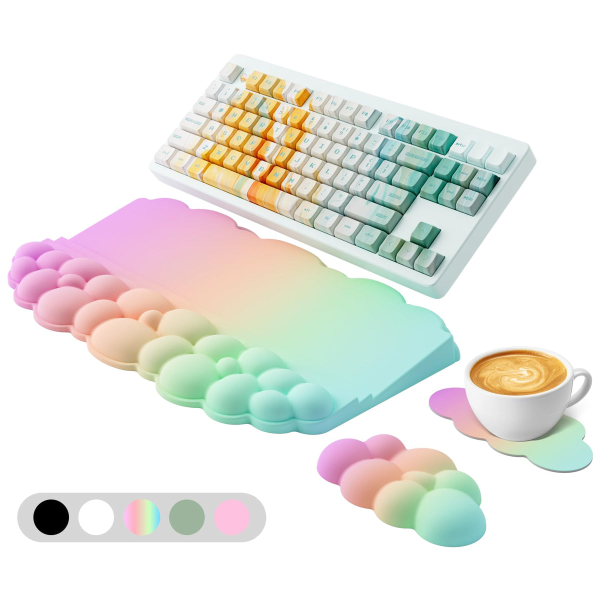 Ergonomic Wrist Rest for Keyboard and Mouse, Cloud Keyboard Stand Pad