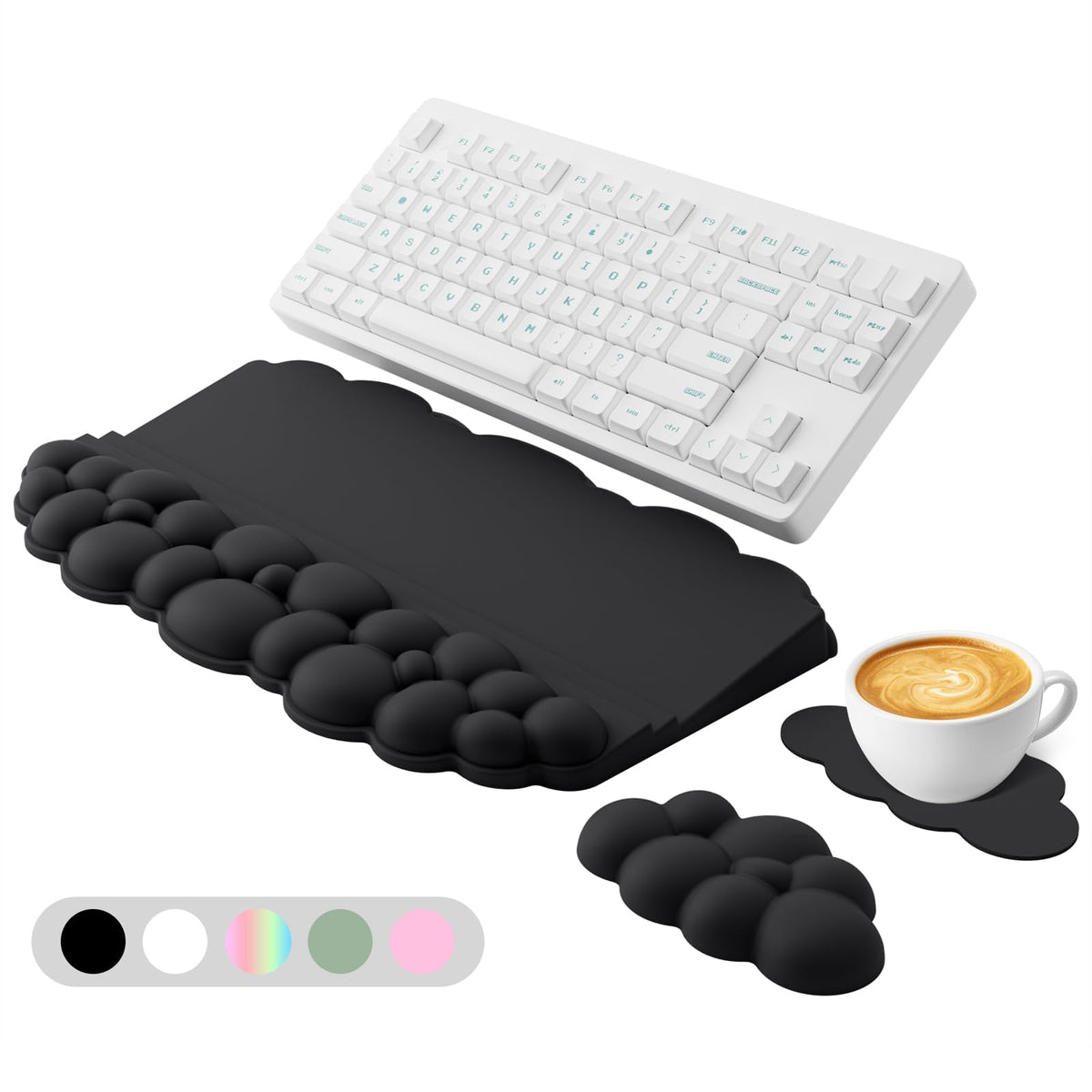 Ergonomic Wrist Rest for Keyboard and Mouse, Cloud Keyboard Stand Pad