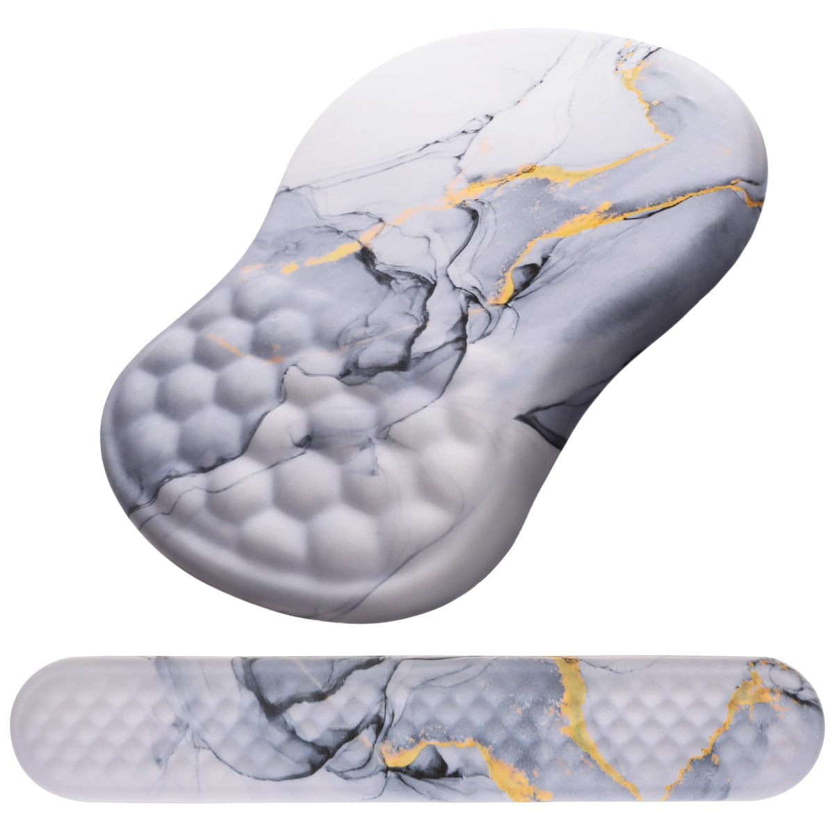 Ergonomic Mouse Pad with Wrist Support and Keyboard Wrist Rest Set