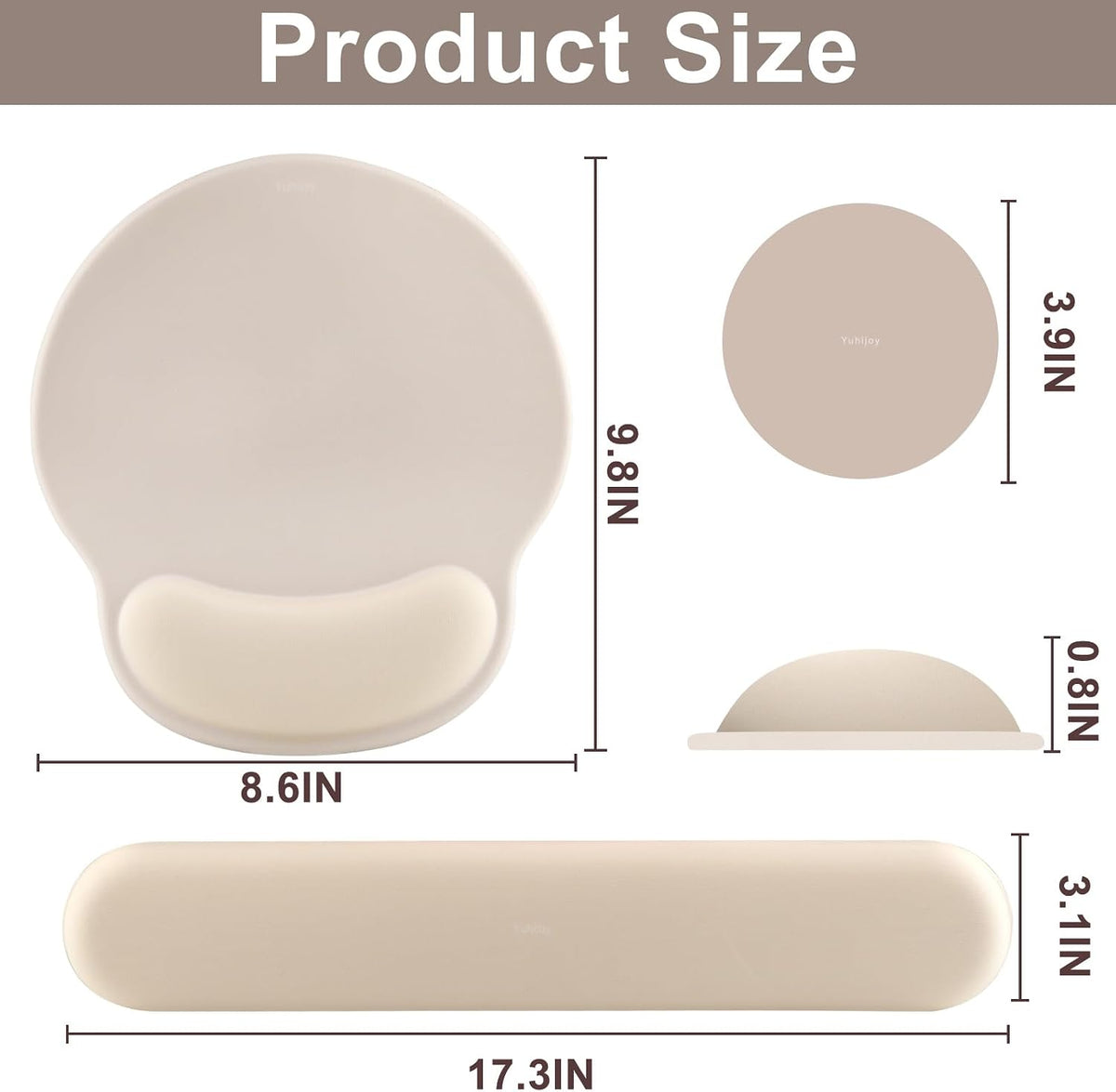 Ergonomic Mouse Pad with Wrist Rest, Mouse Pads for Desk Wrist Support