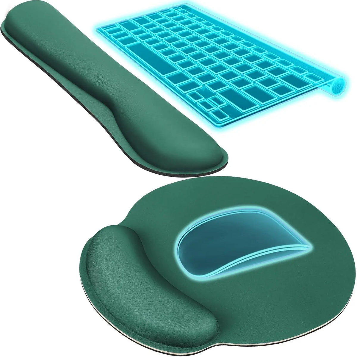 Memory Foam Keyboard Wrist Rest, Ergonomic Design, Non-Slip Base, Wrist Support for Office Use, Supports Wrists