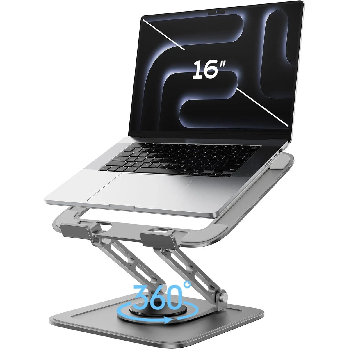 Adjustable Laptop Stand,  Stand with 360 Rotating Base