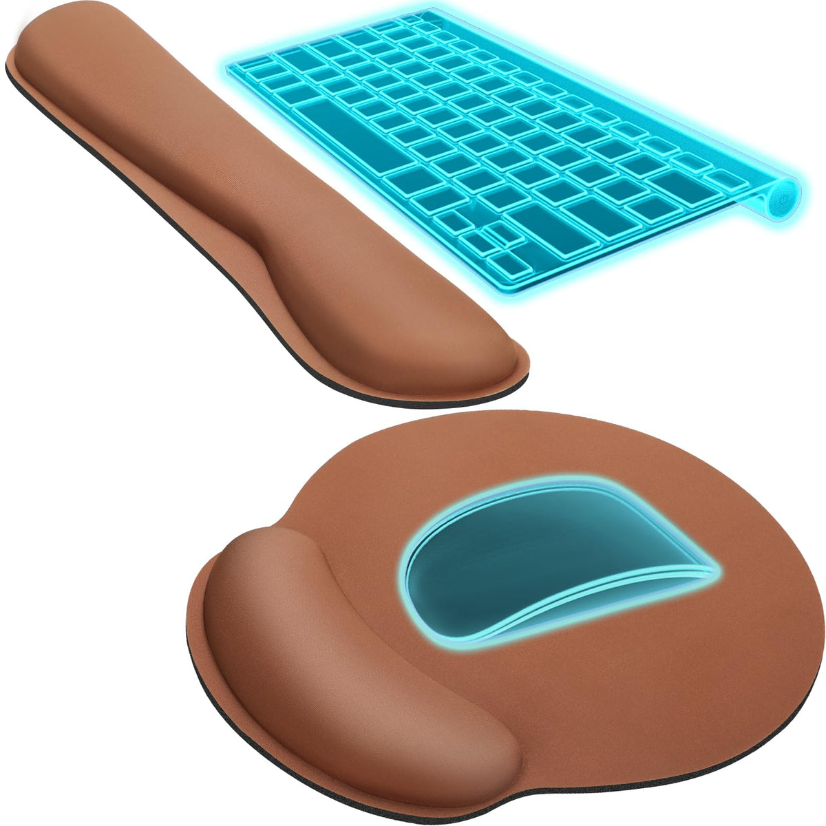 KTRIO Keyboard Wrist Rest & Mouse Pad with Wrist Rest, Black