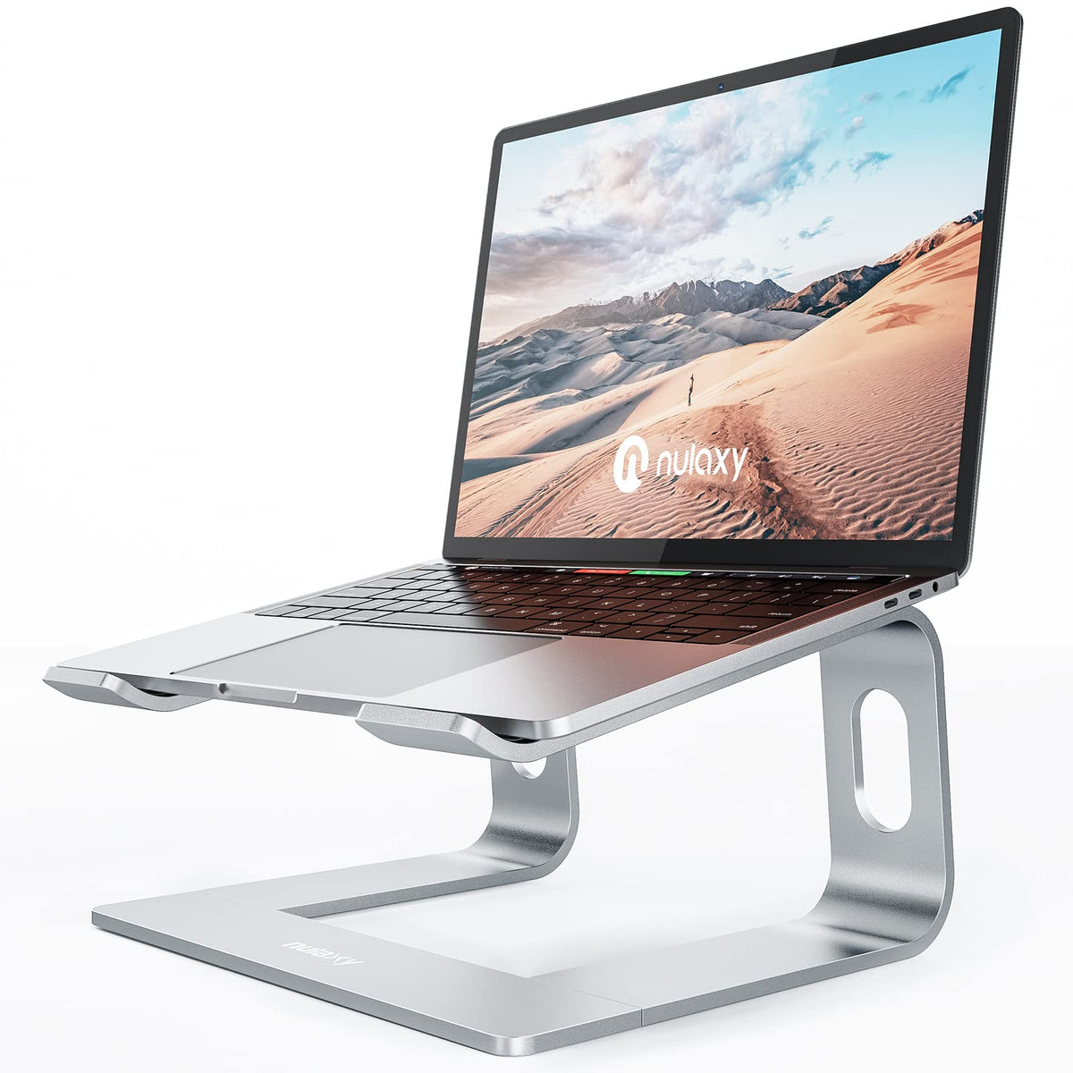 Nulaxy Full Aluminum Laptop Stand, Stable Support to 22 lbs, Open Cooling