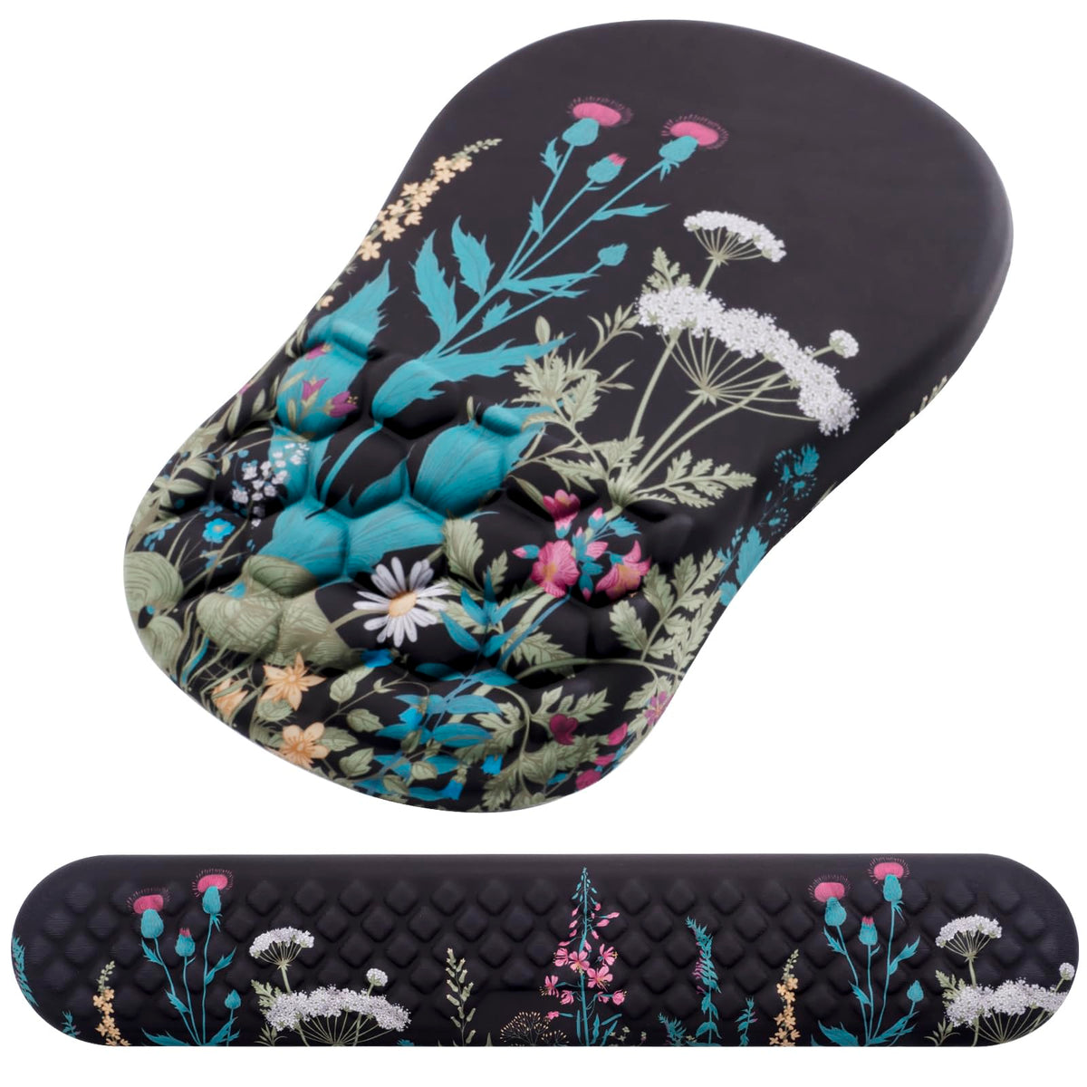 Ergonomic Mouse Pad with Wrist Support and Keyboard Wrist Rest Set