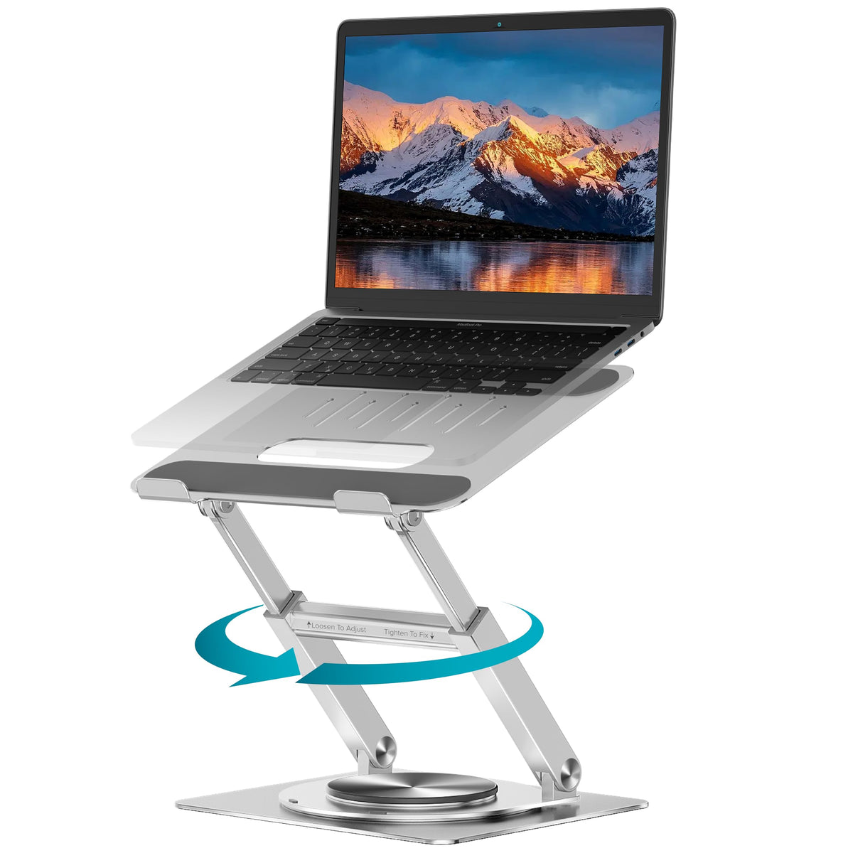 Lifelong Aluminum Adjustable Laptop Stand, Extra Tall 20" Riser, Grey
