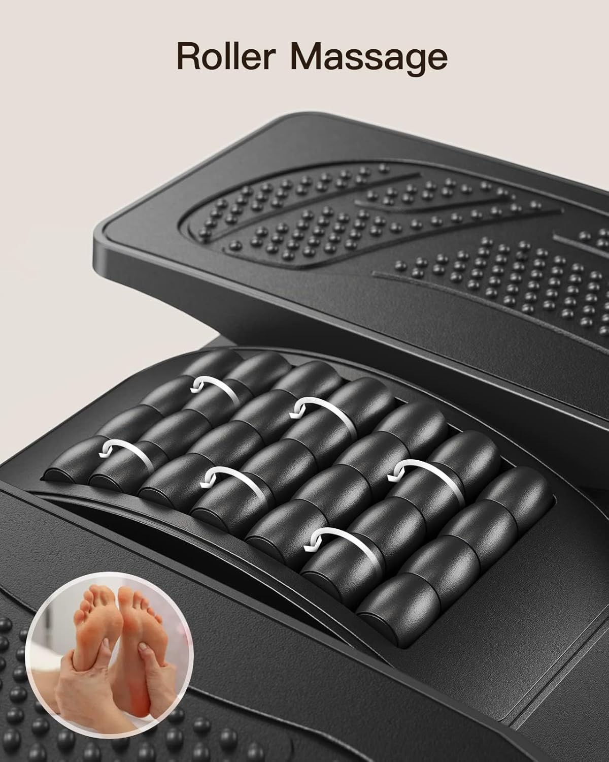 HUANUO Adjustable Foot Rest Under Desk with Massage Texture and Roller