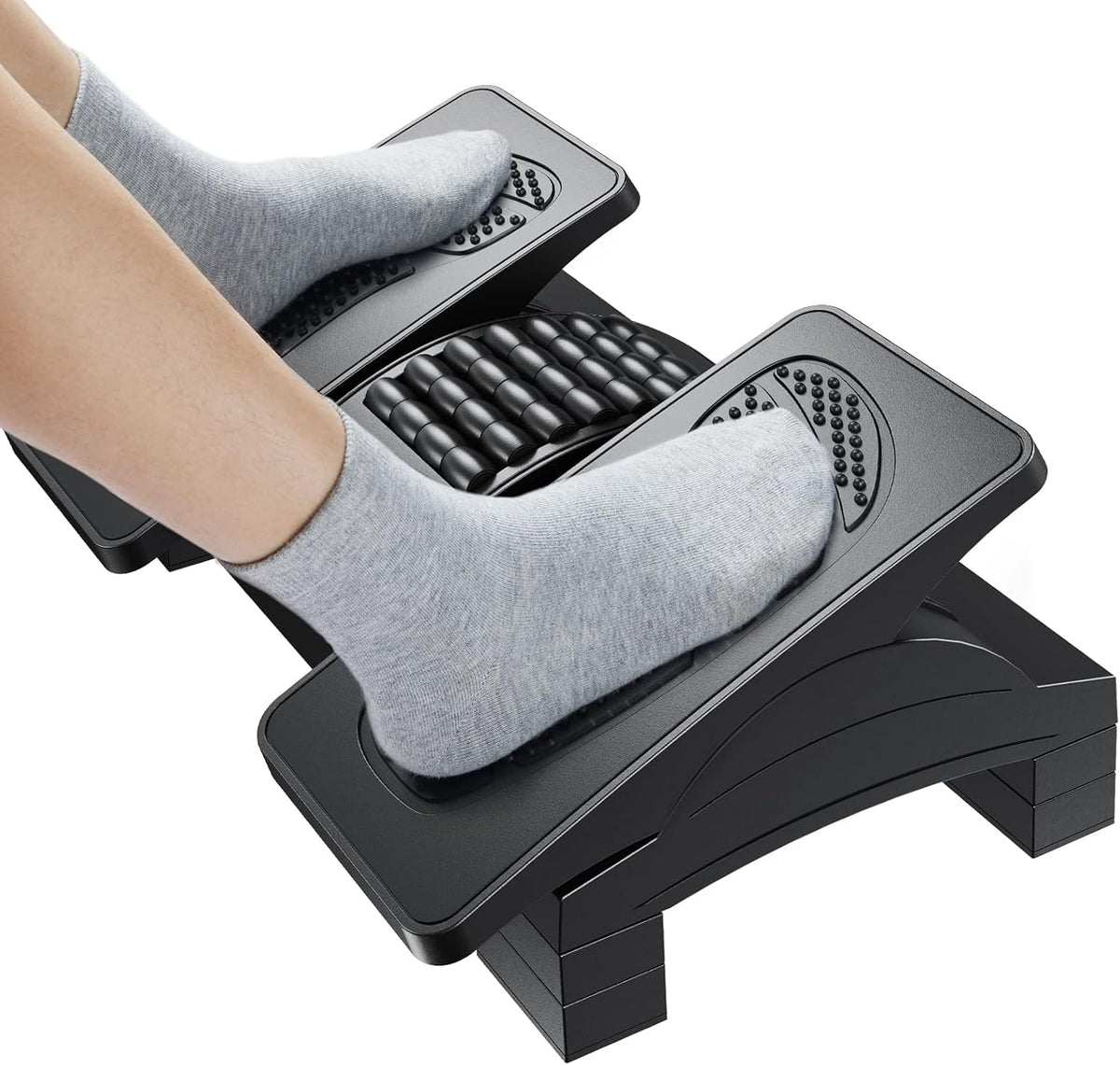 HUANUO Adjustable Foot Rest Under Desk with Massage Texture and Roller
