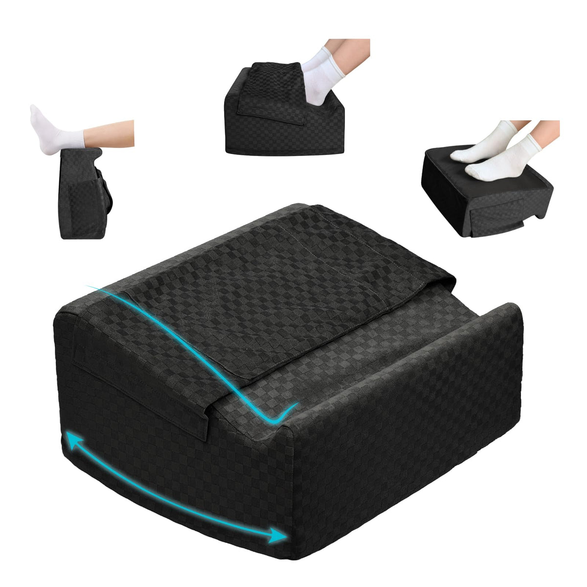 Foot Rest Under Desk with Rocking Base | Gray Velvet