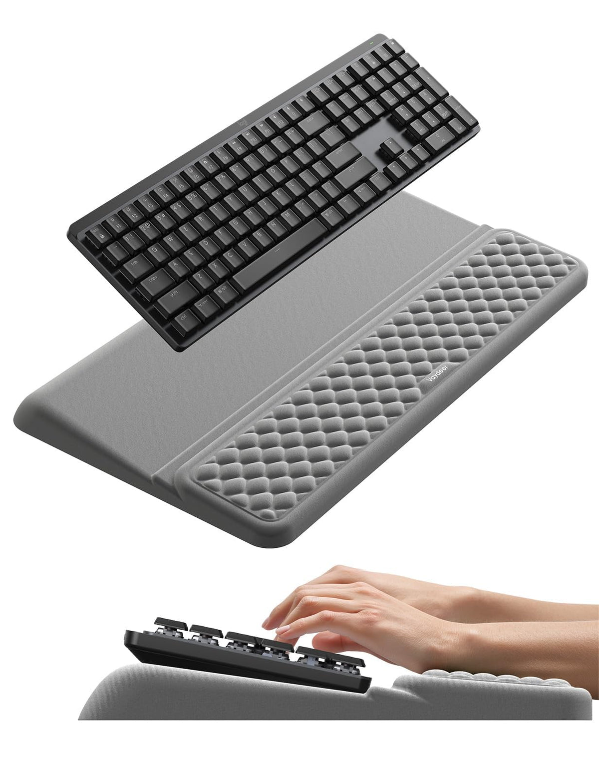 Vaydeer Wrist Rest with Keyboard Stand Computer Ergonomic Wrist Support Pad