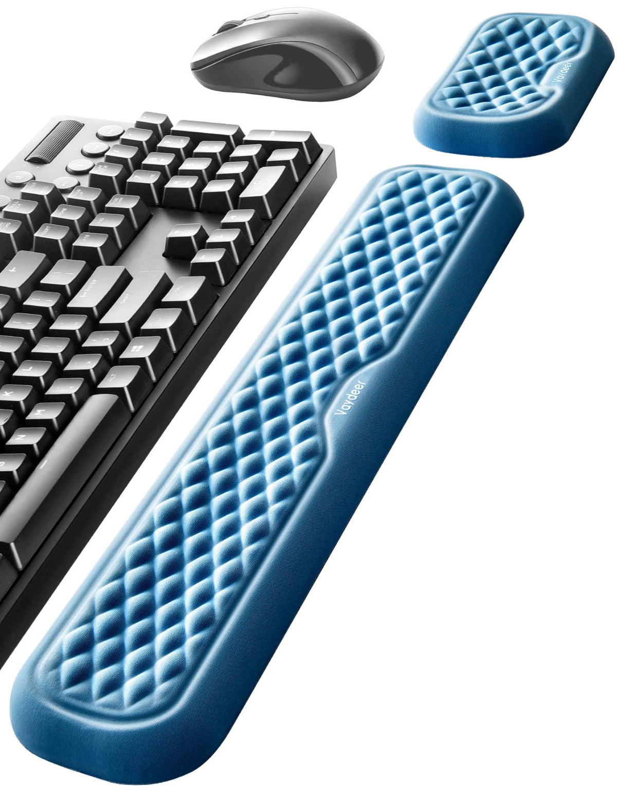 Vaydeer Wrist Rest for Keyboard and Mouse, Computer Ergonomic Wrist Support Pad, Soft Memory Foam Arm Cushion for Desk, Palm Hand Office Laptop Typing