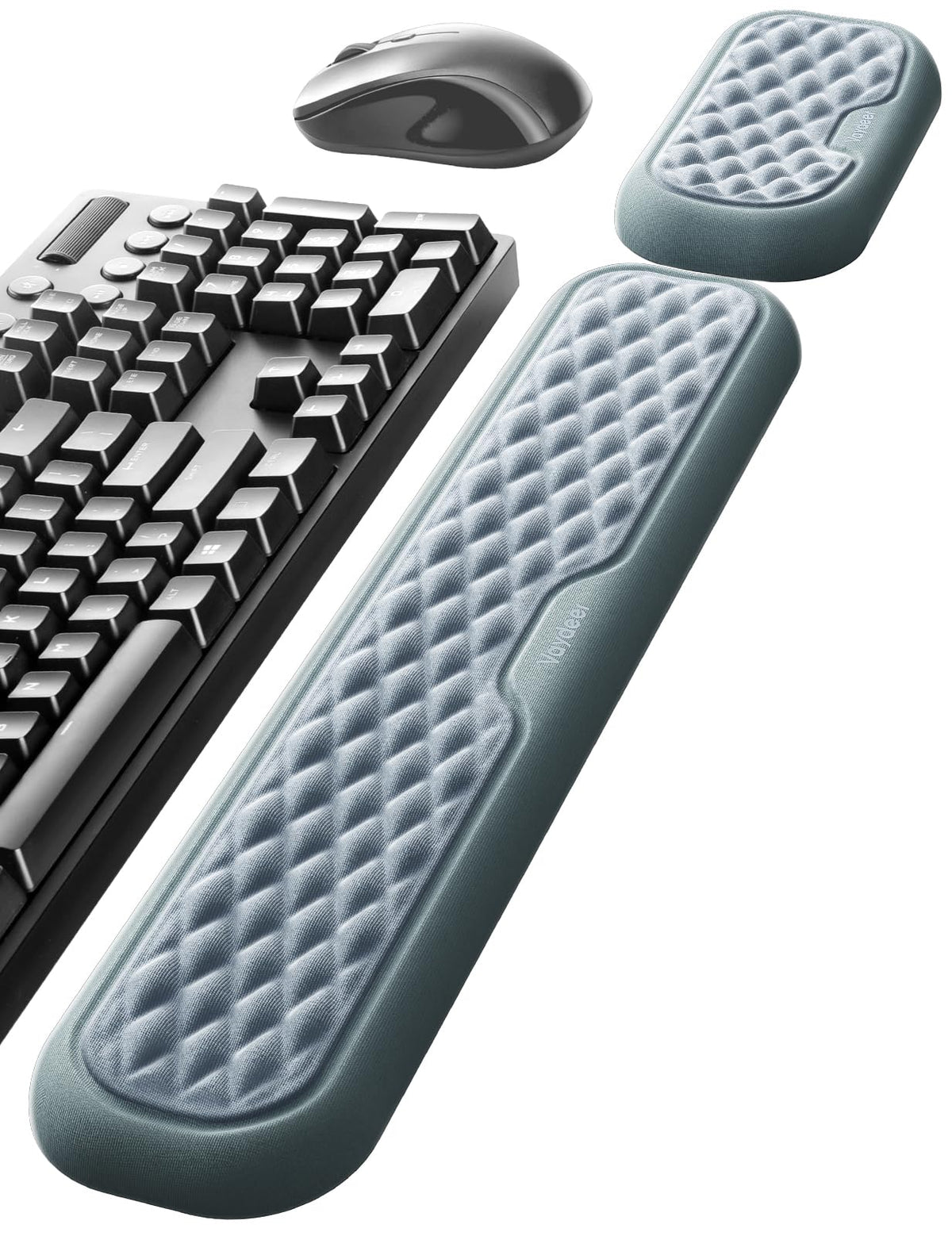 Vaydeer Wrist Rest for Keyboard and Mouse, Computer Ergonomic Wrist Support Pad, Soft Memory Foam Arm Cushion for Desk, Palm Hand Office Laptop Typing