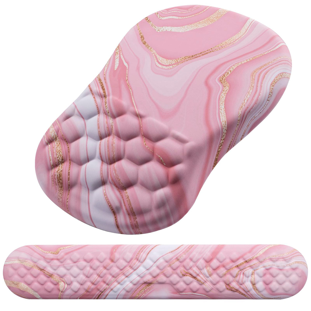 Ergonomic Mouse Pad with Wrist Support and Keyboard Wrist Rest Set