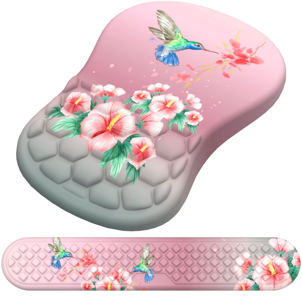 Ergonomic Mouse Pad with Wrist Support and Keyboard Wrist Rest Set