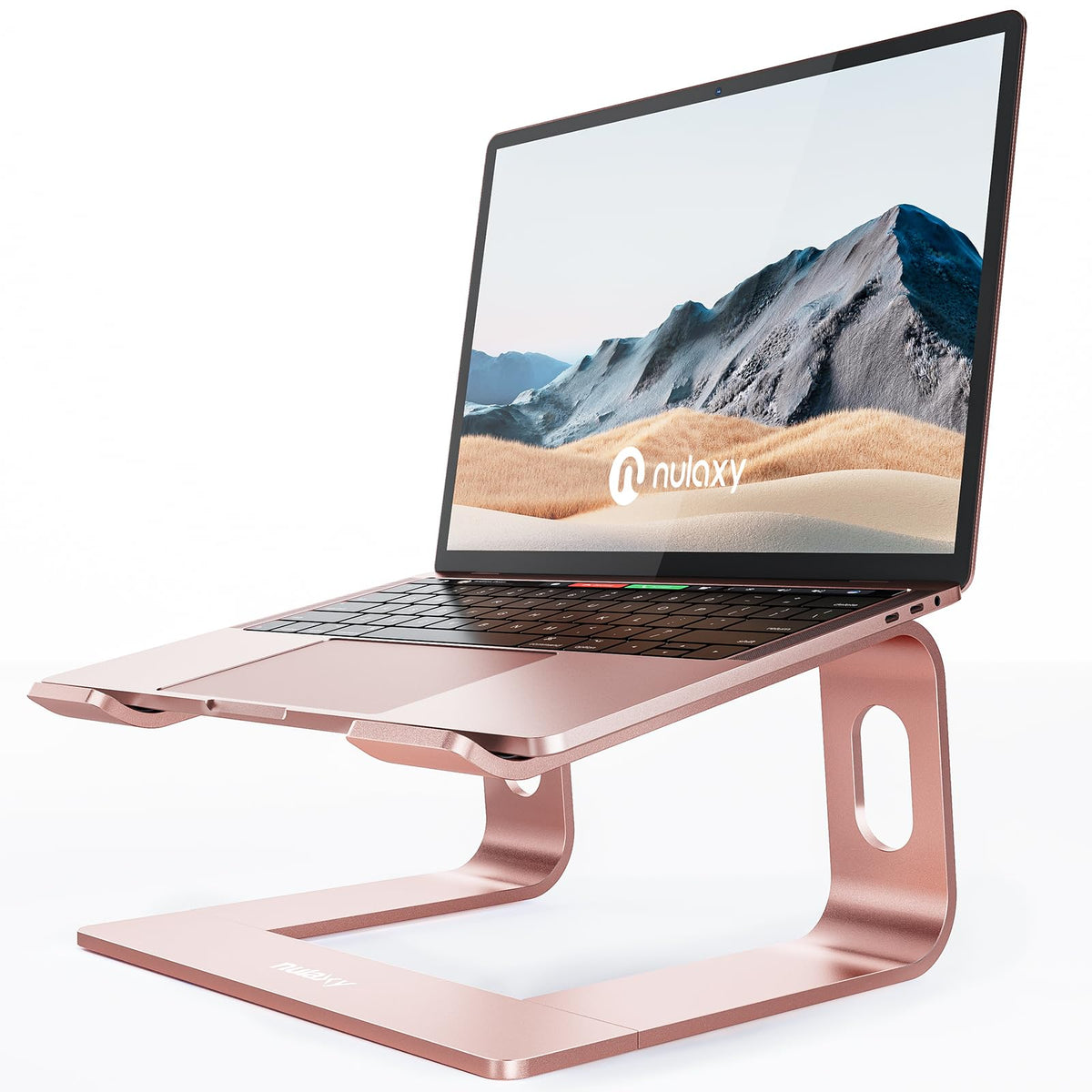 Nulaxy Full Aluminum Laptop Stand, Stable Support to 22 lbs, Open Cooling