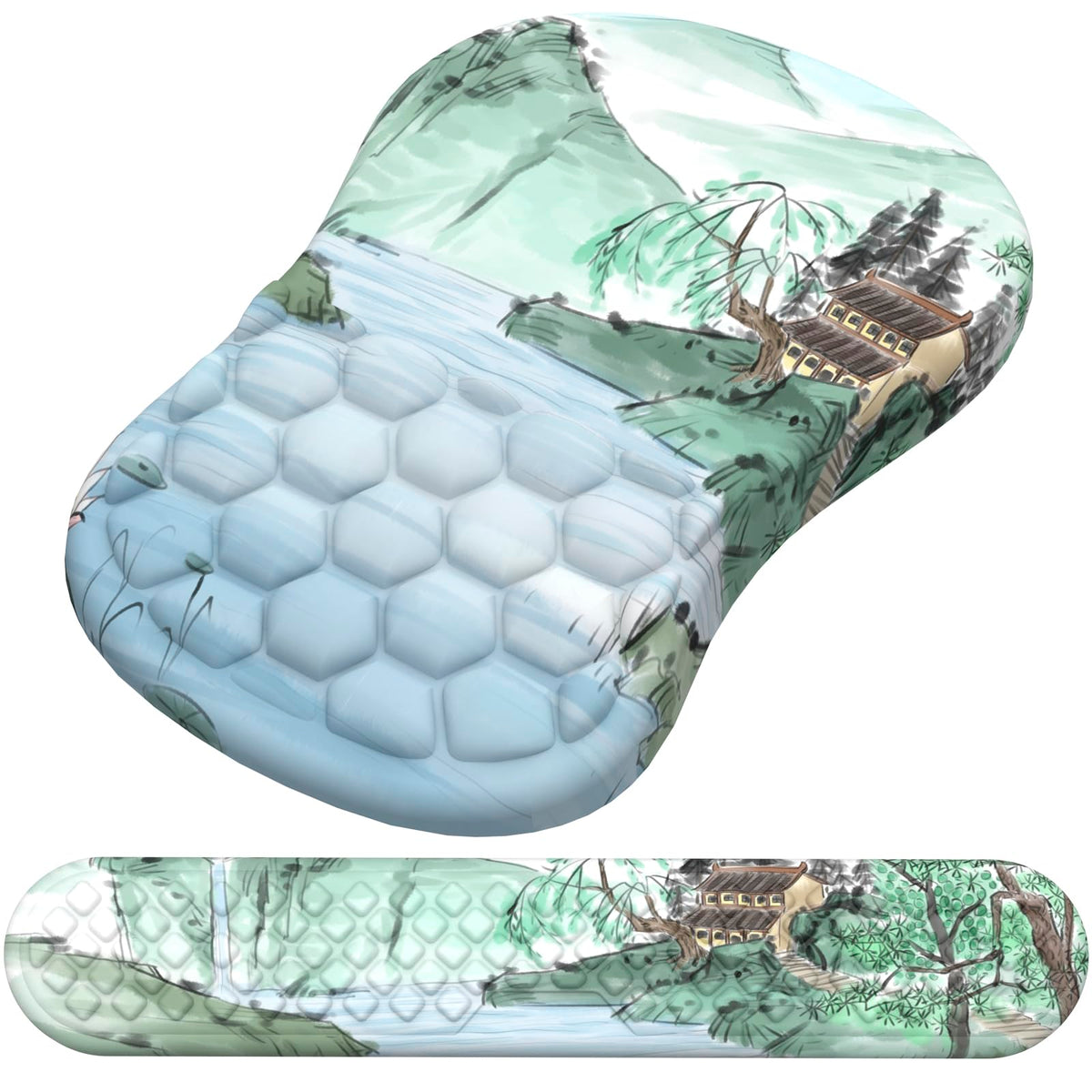 Ergonomic Mouse Pad with Wrist Support and Keyboard Wrist Rest Set