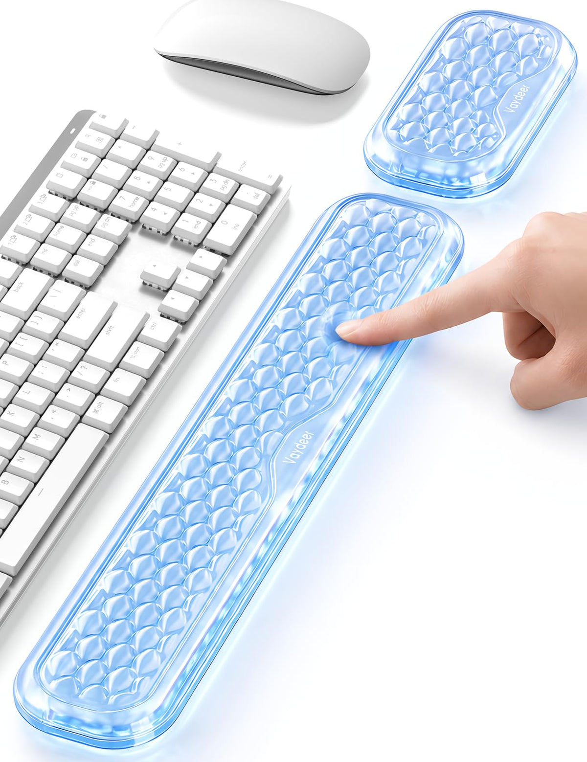 Vaydeer Wrist Rest for Keyboard and Mouse, Computer Ergonomic Wrist Support Pad, Soft Memory Foam Arm Cushion for Desk, Palm Hand Office Laptop Typing
