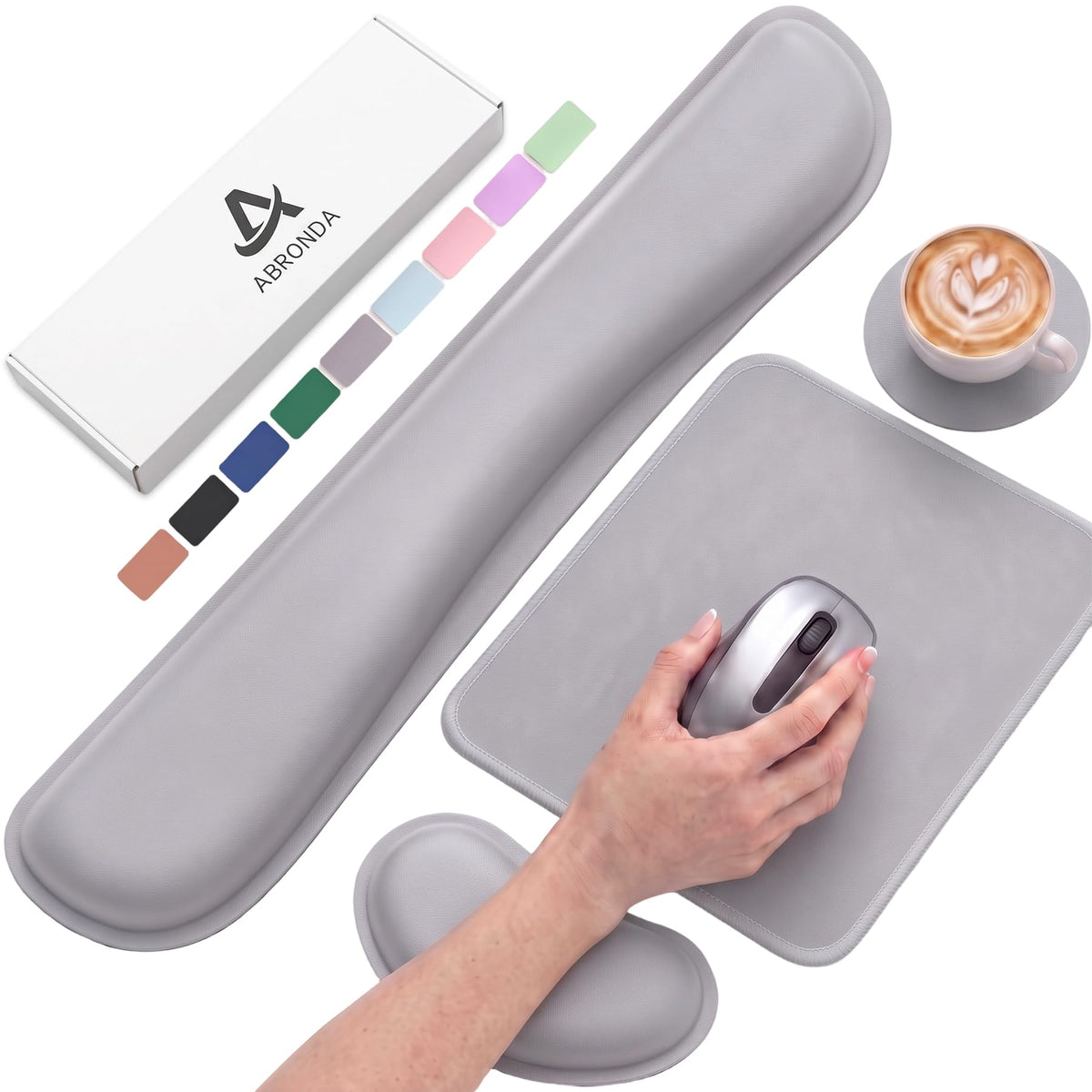Office Ergonomic Memory Foam Computer Mouse and Keyboard Wrist Rest pad Support Carpal Tunnel, Wrist Rest for Keyboard and Mouse, Wrist Support Set