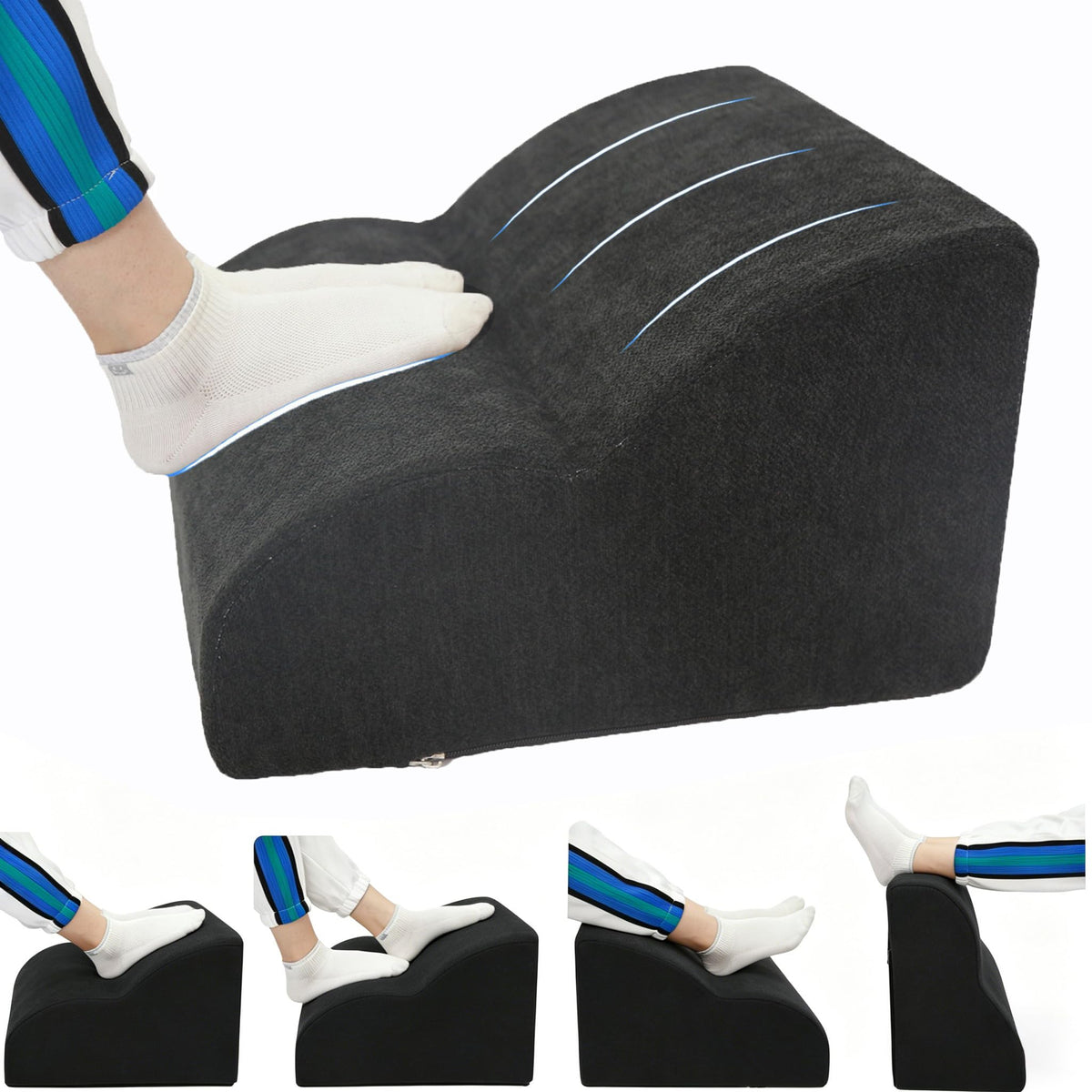 Foot Rest for Under Desk at Work.Multifunctional 3-Tier Foot Stool