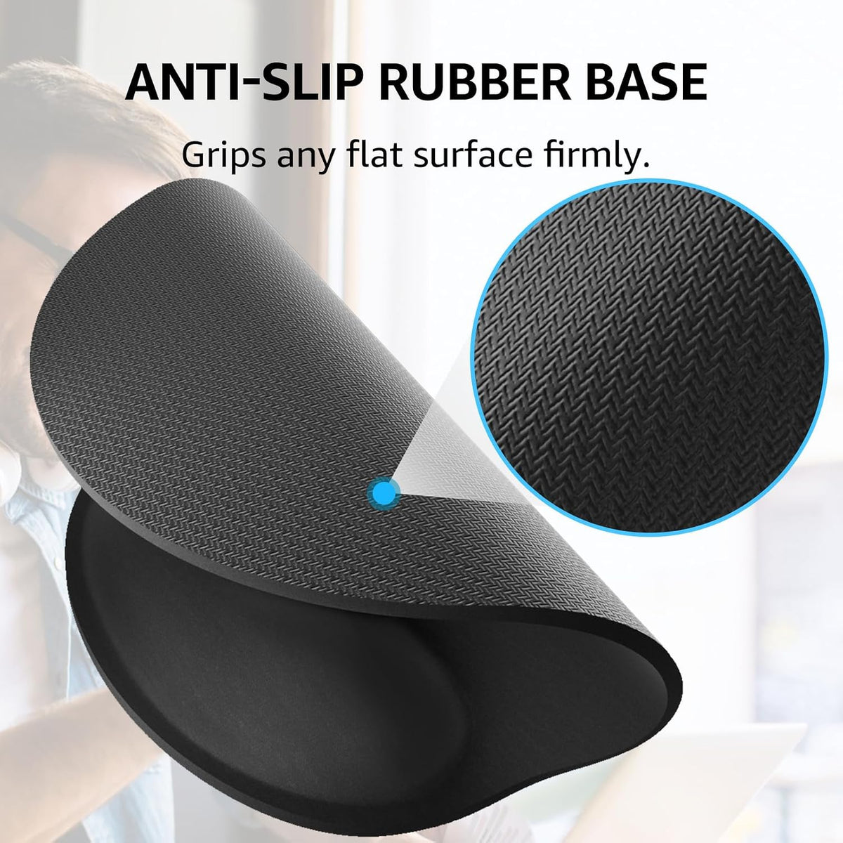 KTRIO Keyboard Wrist Rest & Mouse Pad with Wrist Rest, Black