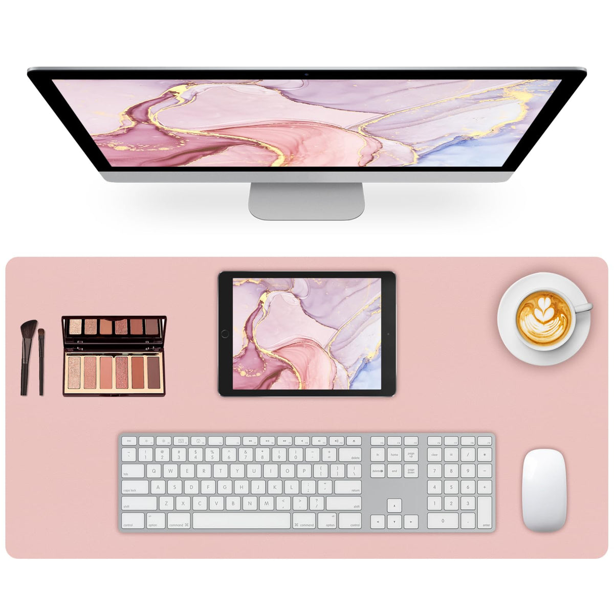 Mouse Pad and Keyboard Wrist Rest, 3-in-1 Keyboard and Mouse Pad