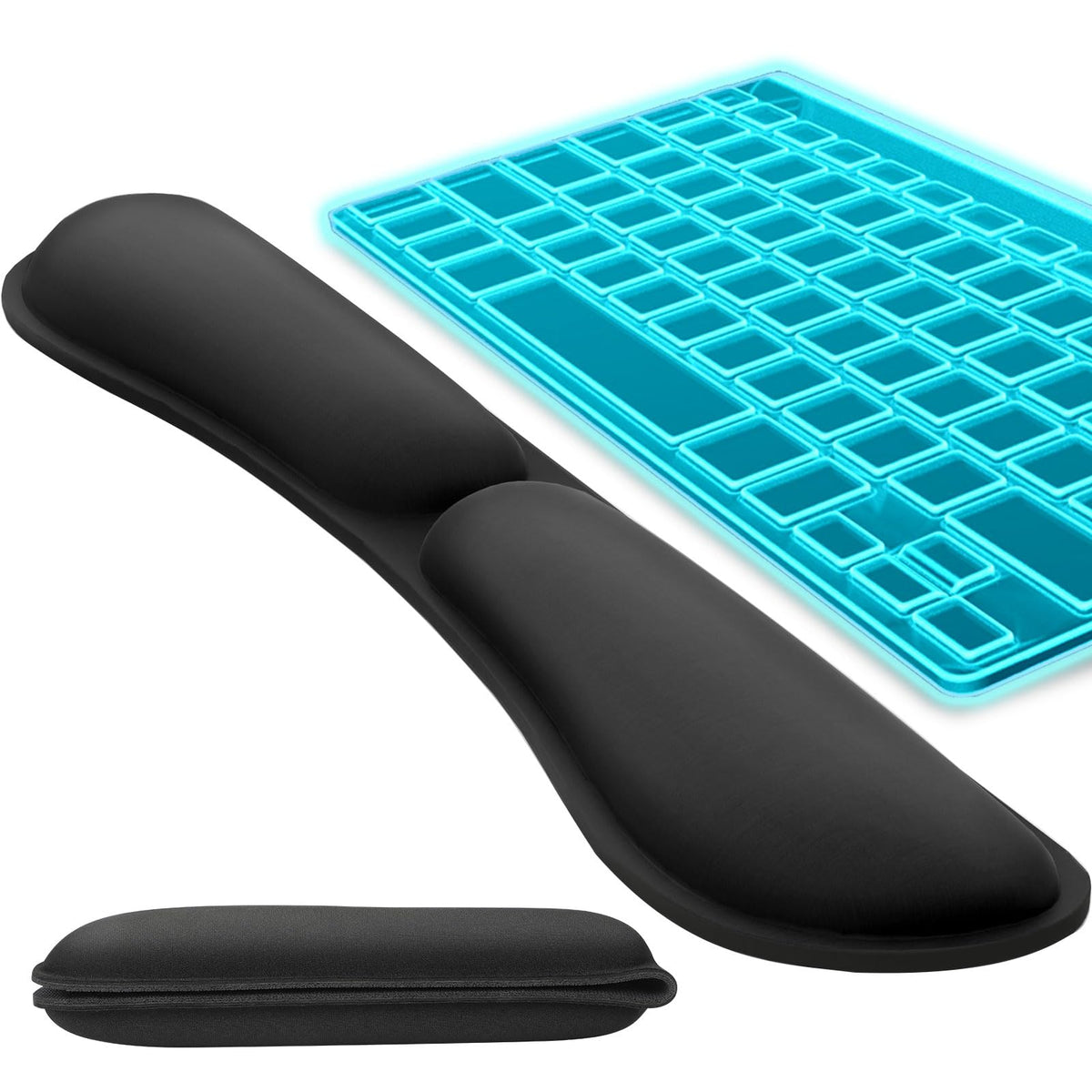 KTRIO Keyboard Wrist Rest & Mouse Pad with Wrist Rest, Black