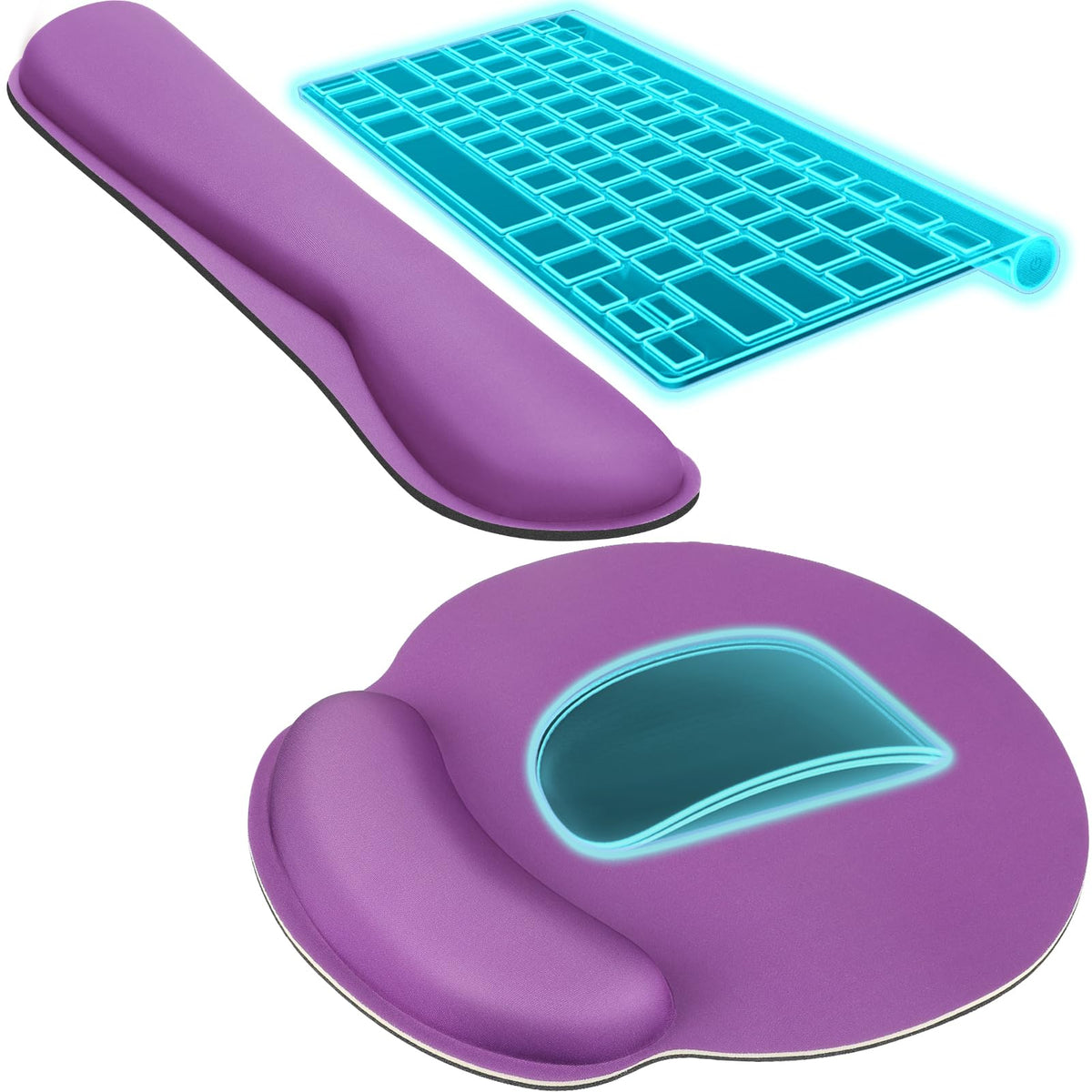 KTRIO Keyboard Wrist Rest & Mouse Pad with Wrist Rest, Black