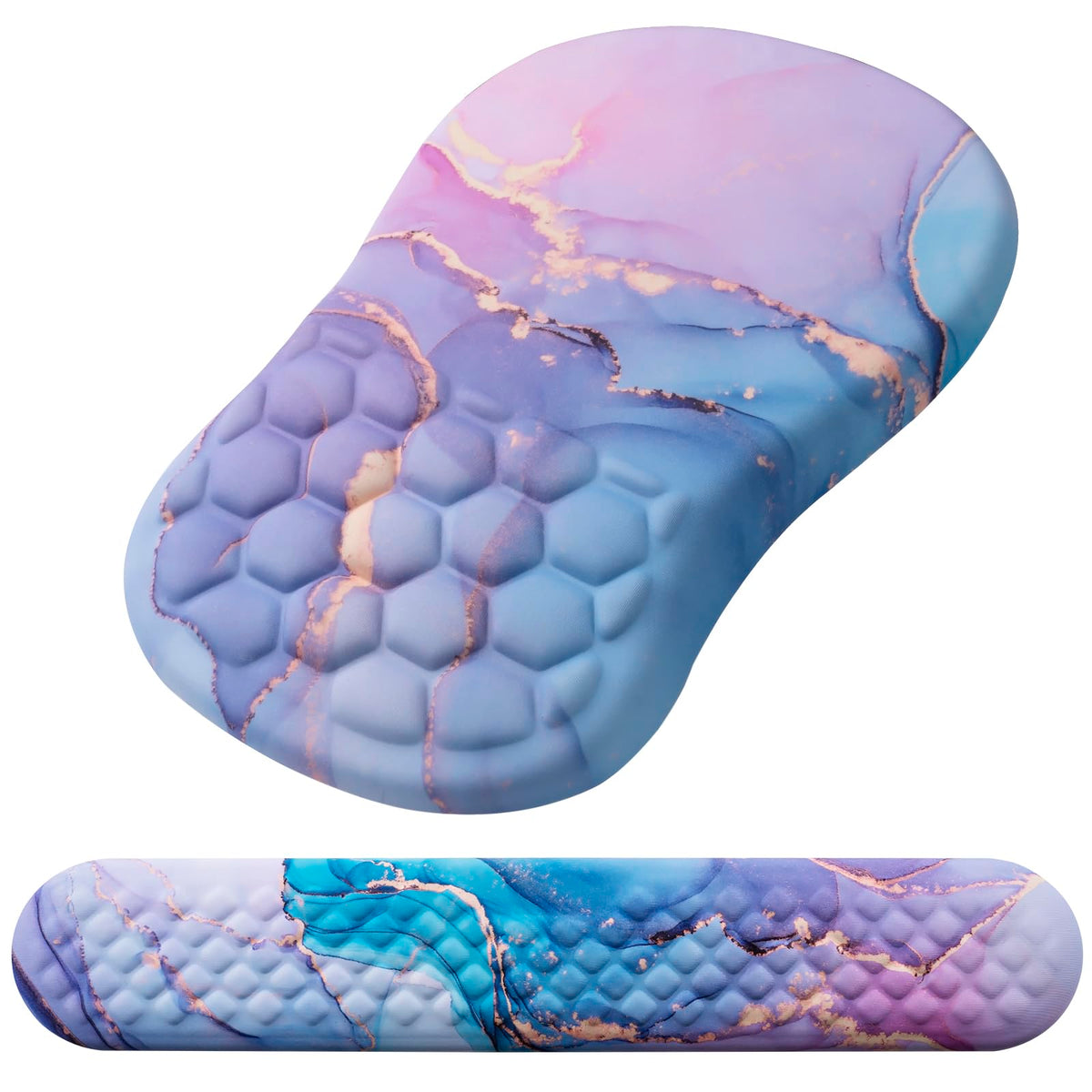 Ergonomic Mouse Pad with Wrist Support and Keyboard Wrist Rest Set